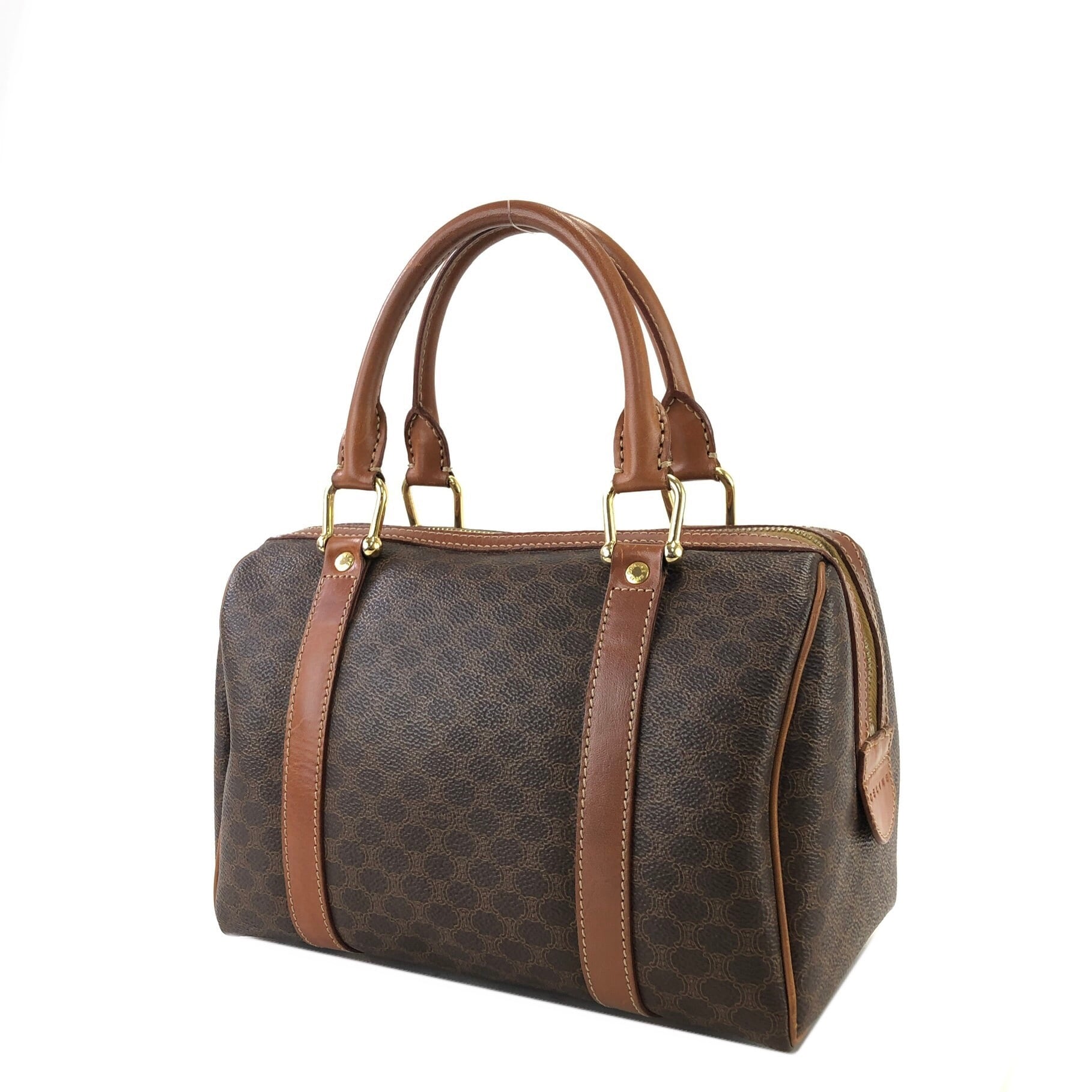CELINE セリーヌ マカダム レザー ミニボストン vintage ヴィンテージ
