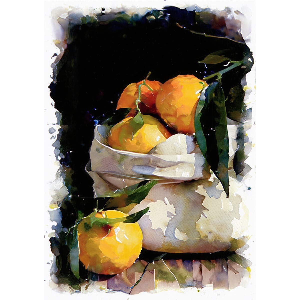 油絵 菅家令子 絵 絵画 インテリア額付(黒) uF6-060210 フルーツ 油絵