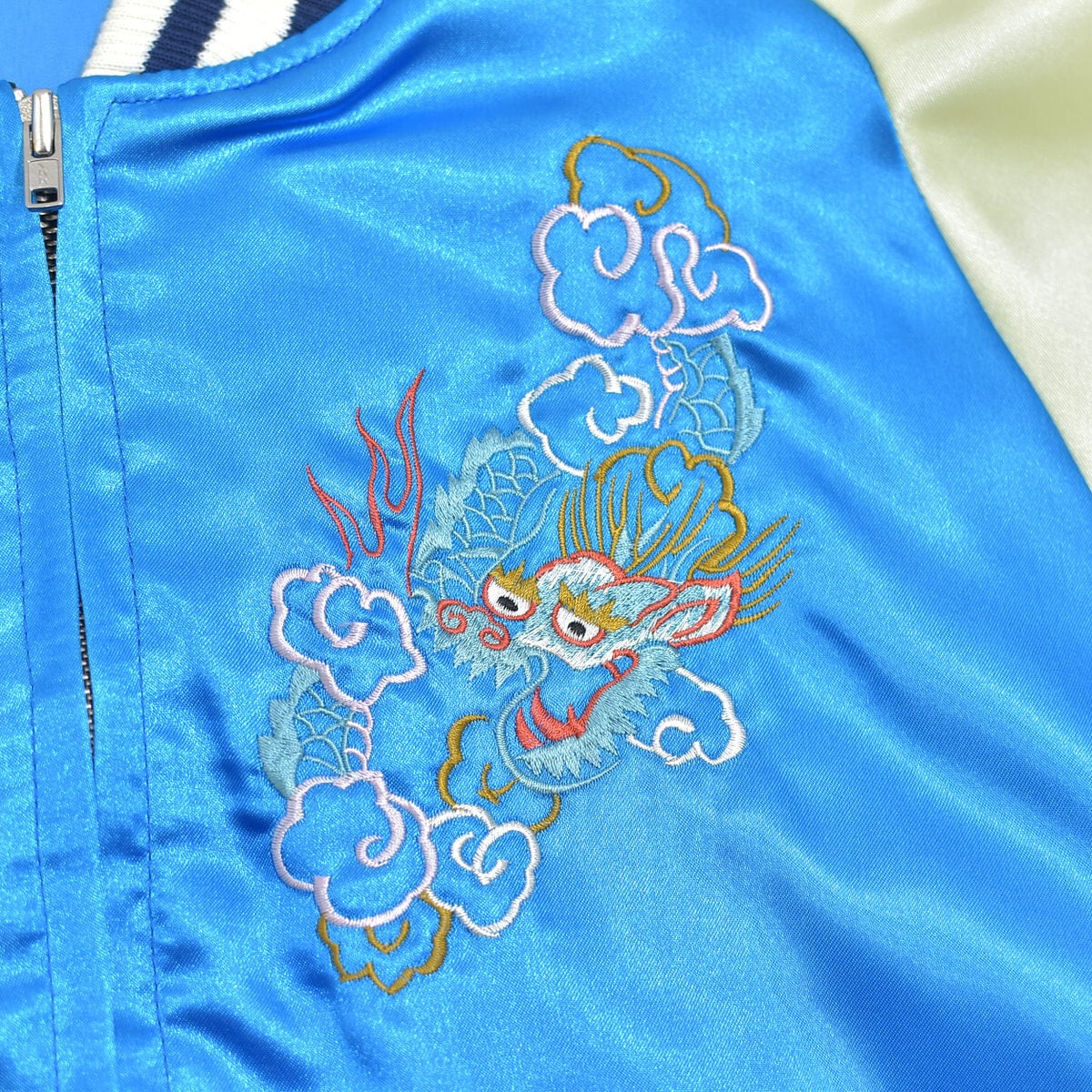 90s～ Unknown 双龍 刺繍デザイン 横須賀ジャンパー スカジャン