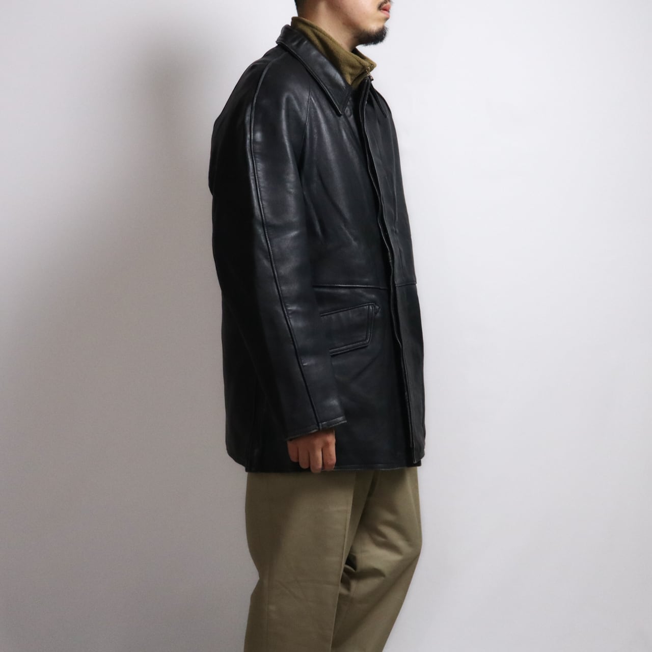 FRENCH ARMY LEATHER FIREMAN JACKET フランス軍 ファイヤーマン