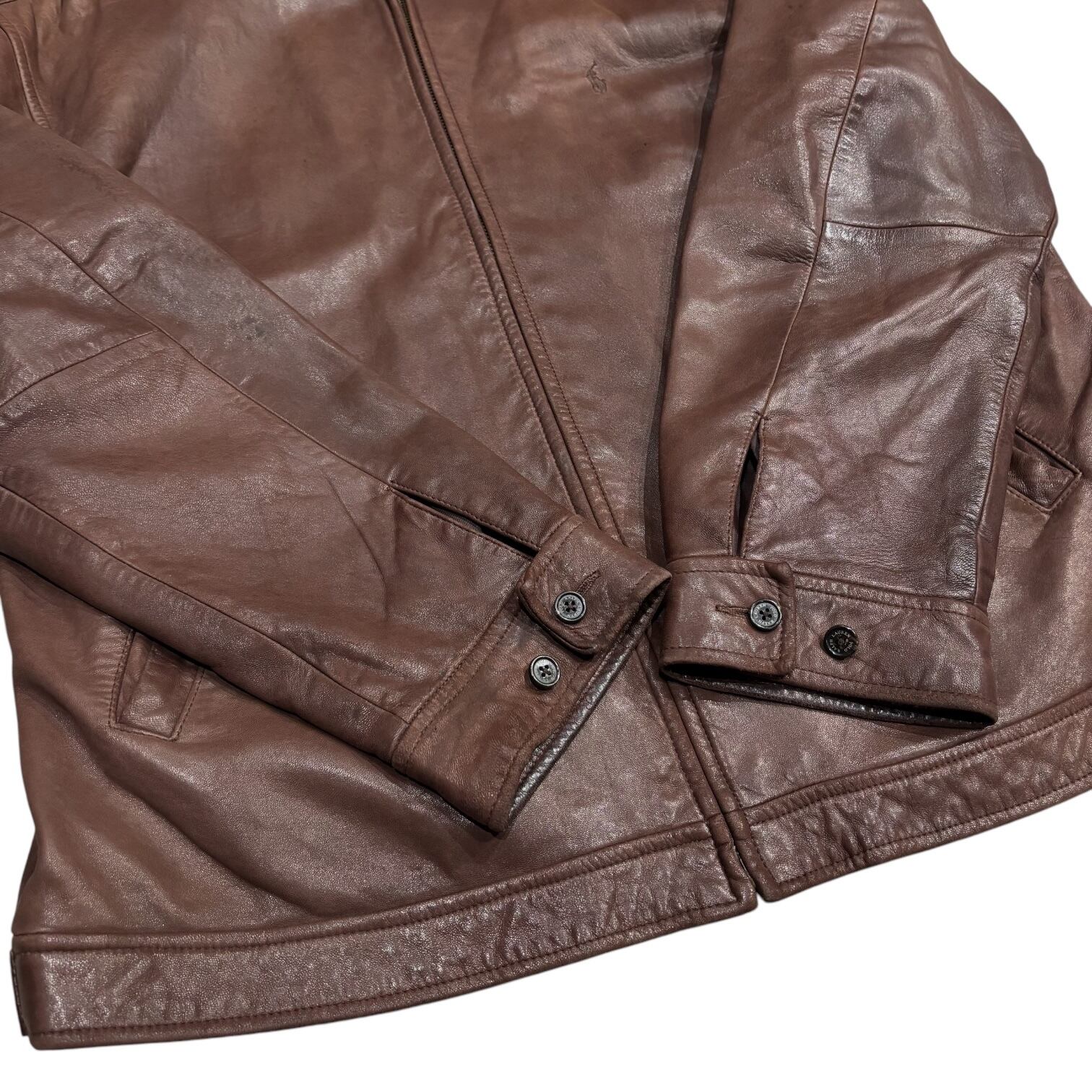 90's Polo Ralph Lauren Leather Jacket XL / ポロ ラルフローレン