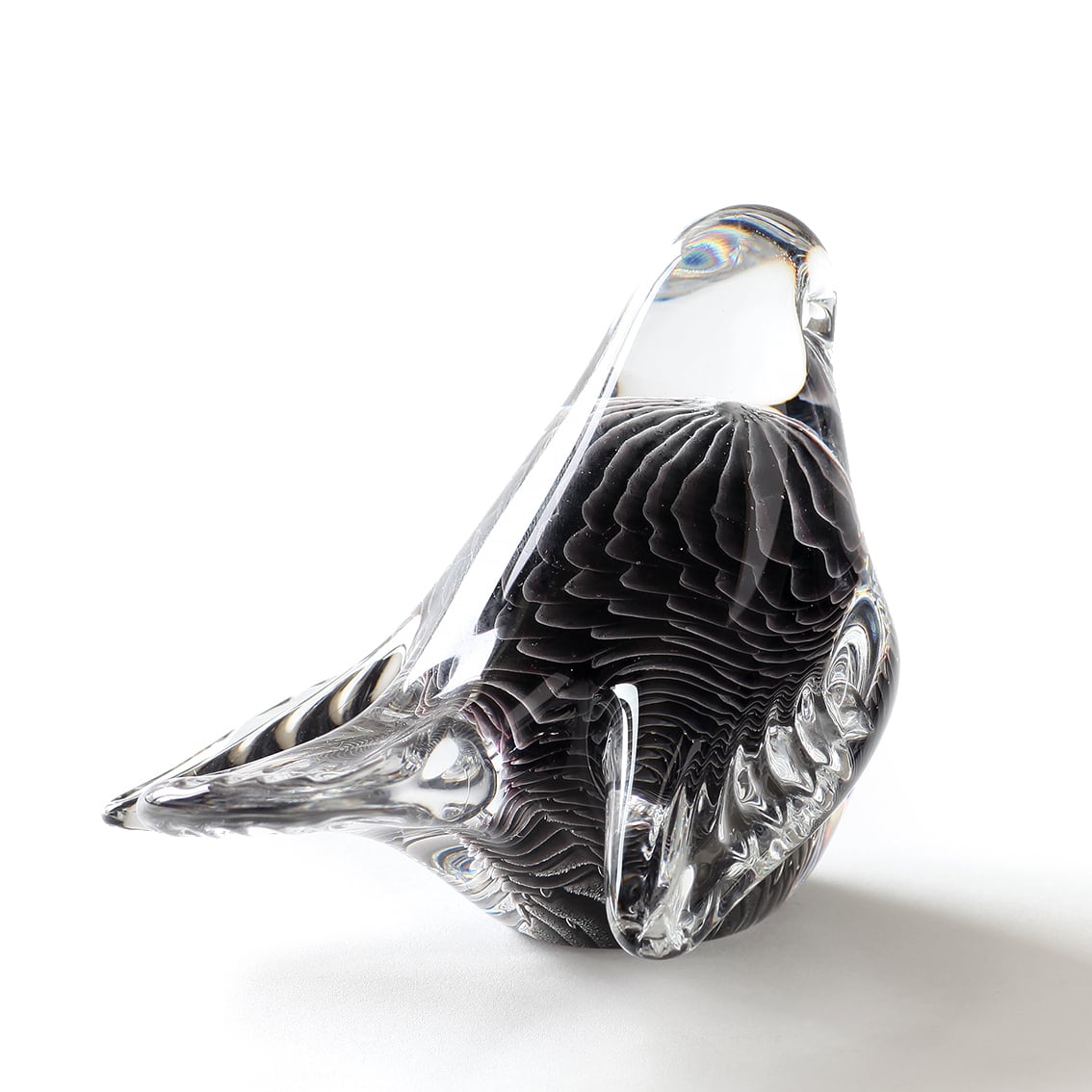 Marcolin Art Crystal マルコリン・アート・クリスタル 煙の羽の小鳥
