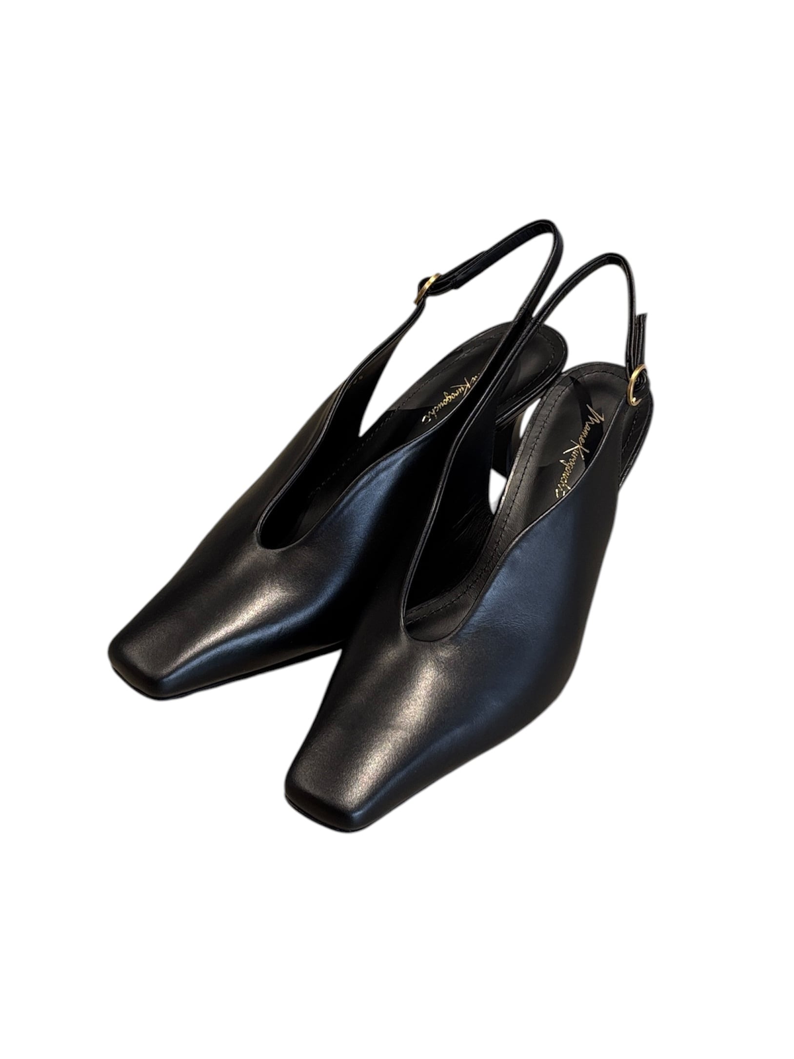 25SS】Mame Kurogouchi マメ クロゴウチ / Curved Line Sling Back