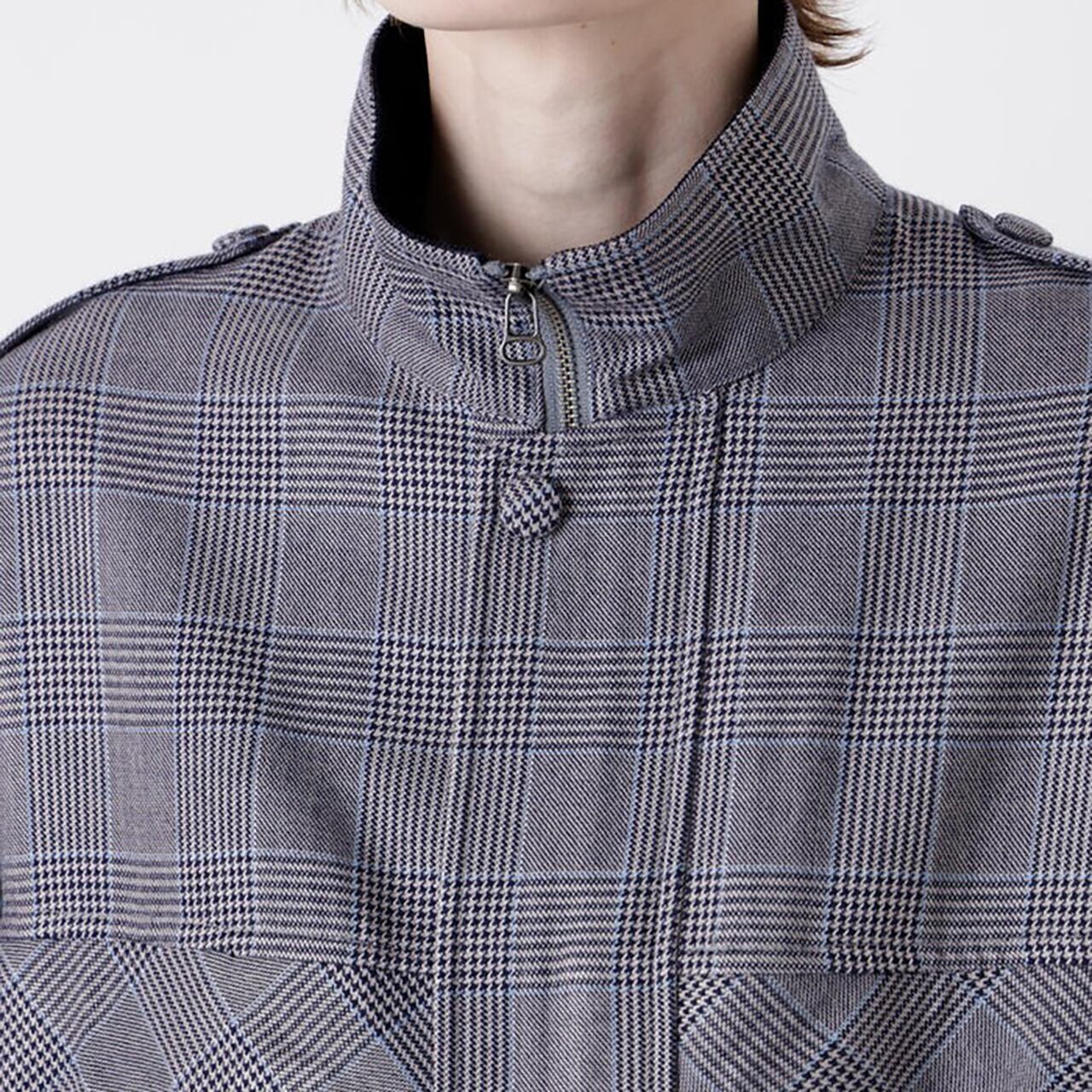 STUMBLY Tweed Sleeve Stand Zip UP JK | NAJA FIORE