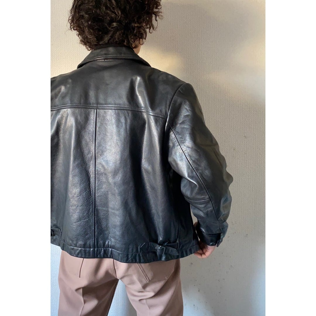 90s banana republic black leather jacket | protocol