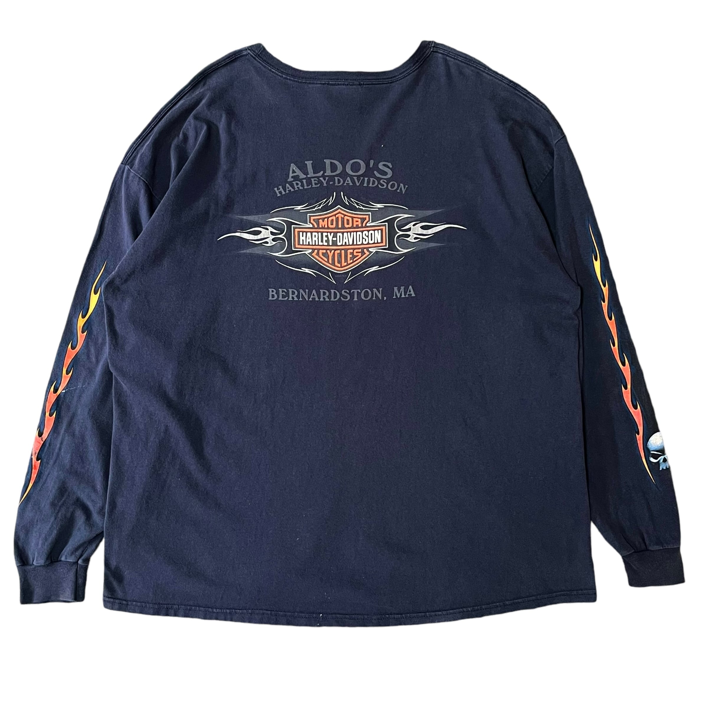 フレイム］Harley-Davidson”ハーレーダビッドソン”ロンT 袖プリ | Rico