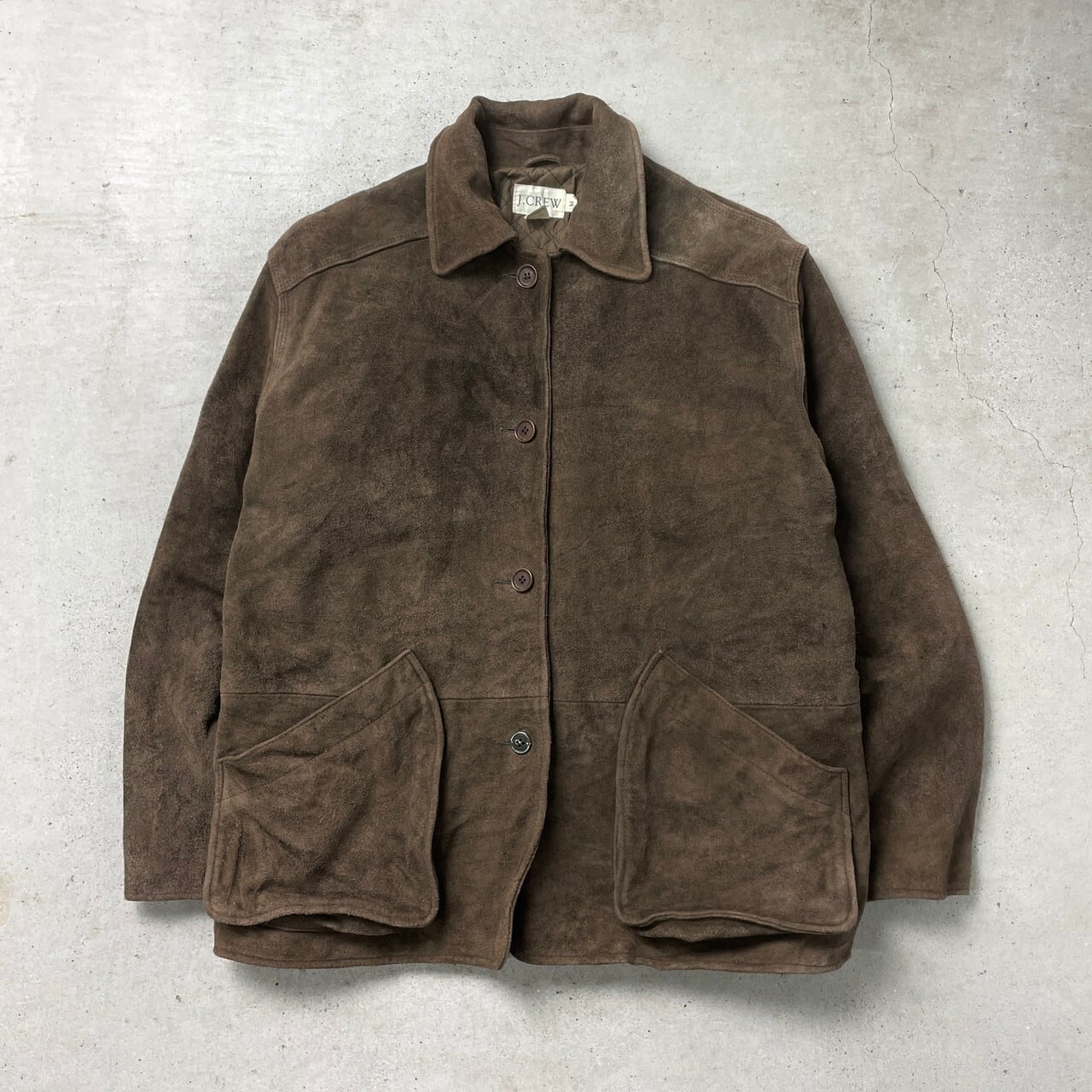 90年代 J.CREW ジェイクルー スエードレザージャケット レザーハーフ