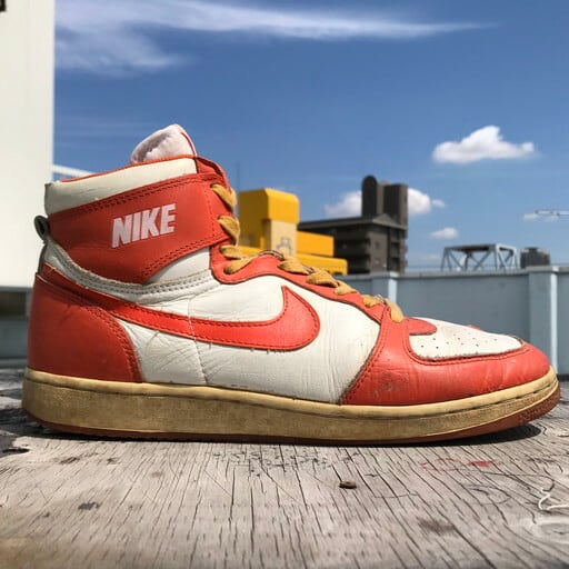 80's NIKE TEAM CONVENTION ナイキ チームコンベンション 橙×白 86年