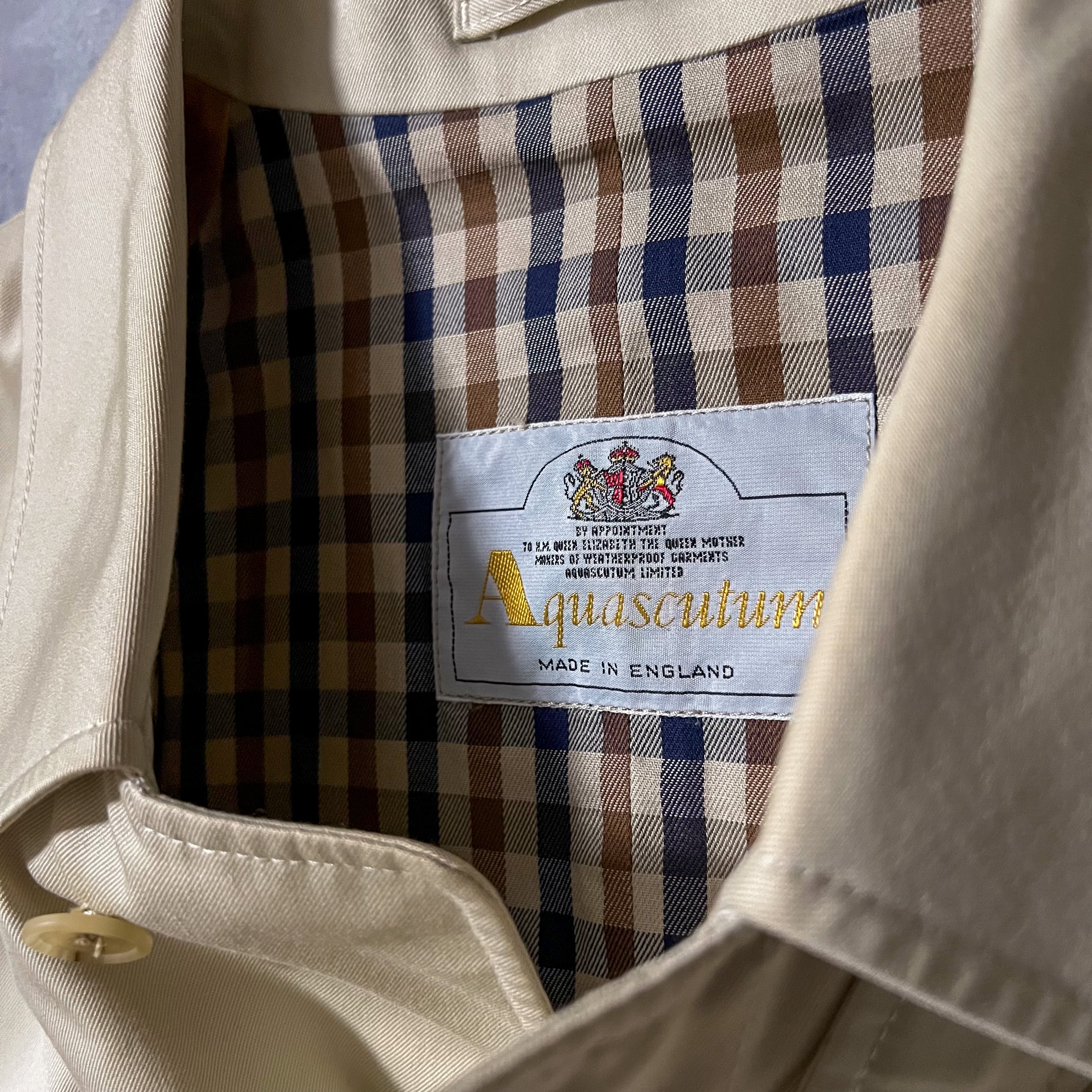 80s “Aquascutum” aqua5 balmacaan coat 80年代 アクアスキュータム
