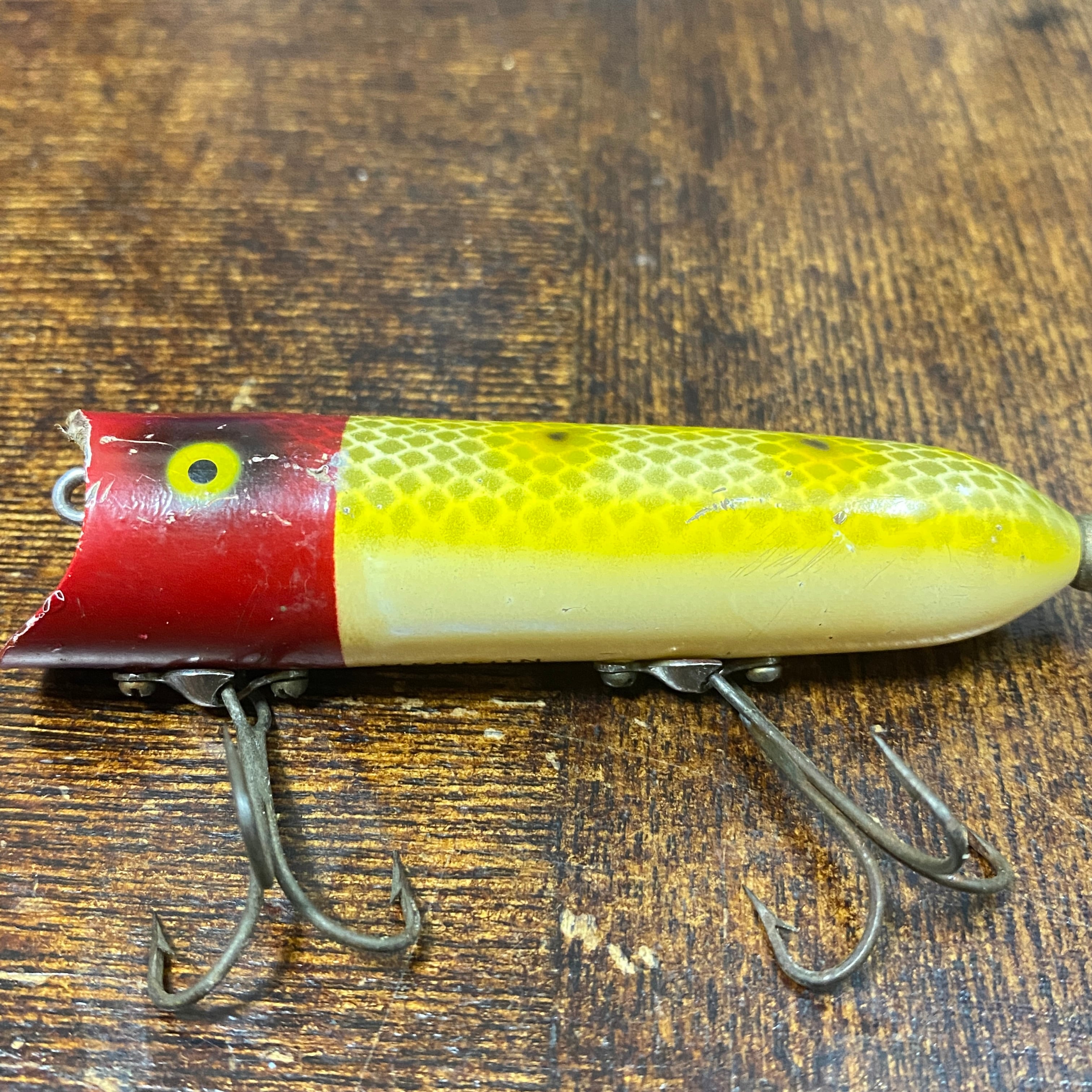50s HEDDON Lucky13 / 黄目 首割れ /オールドヘドン ラッキー13 [1159