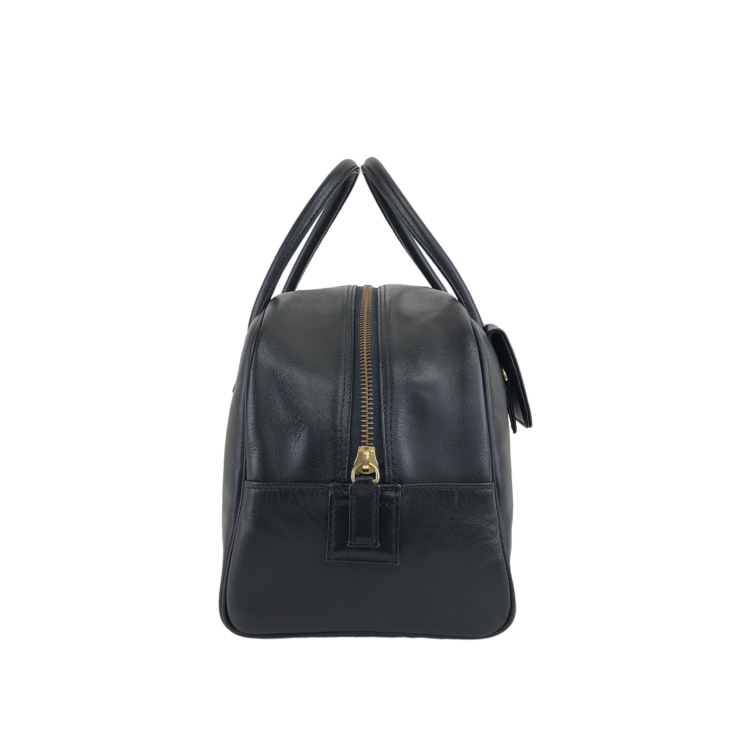 Yves Saint Laurent イヴ・サンローラン ボストンバッグ ブラック ロゴ