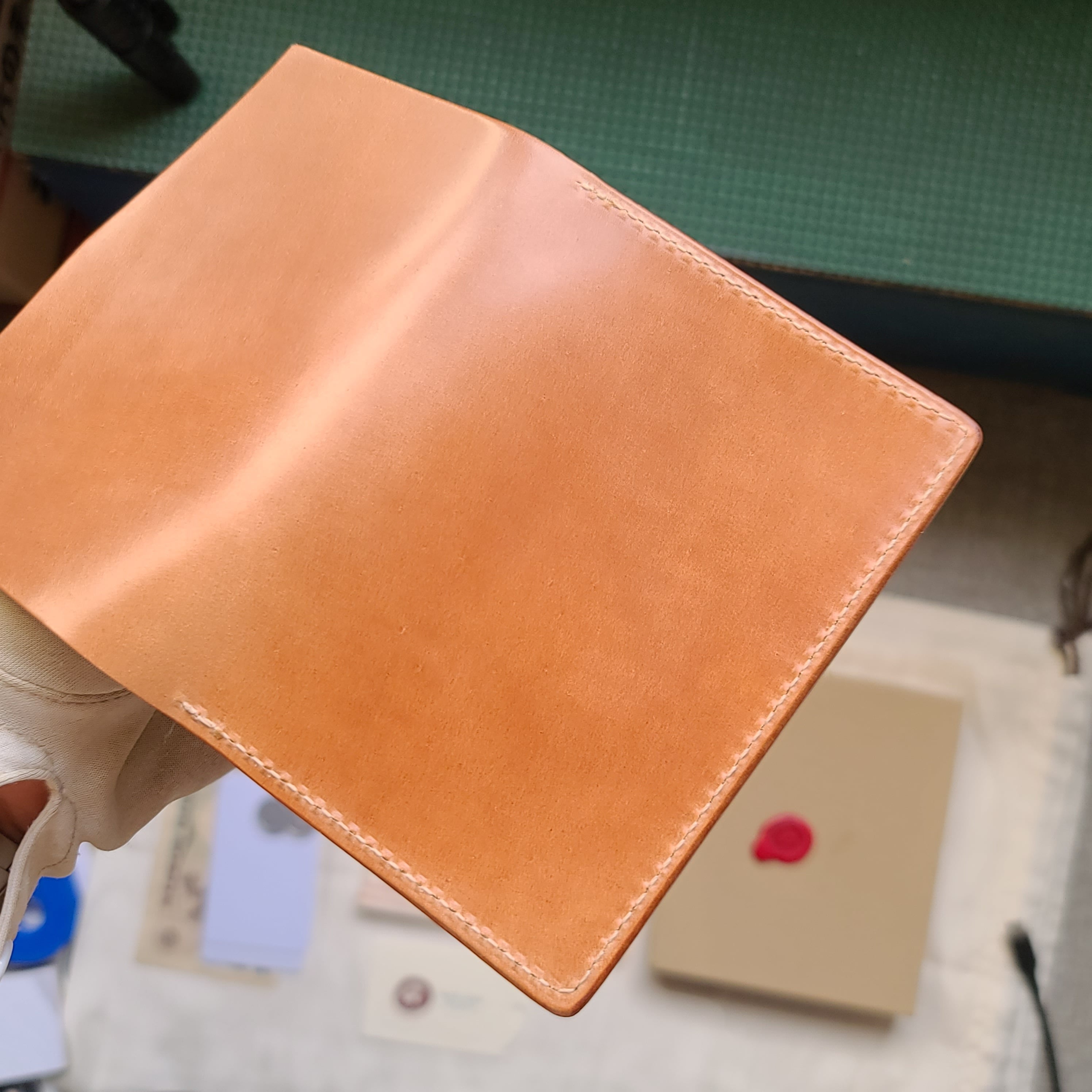アッシュランドレザー GUS CARD CASE シェルコードバン ナチュラル