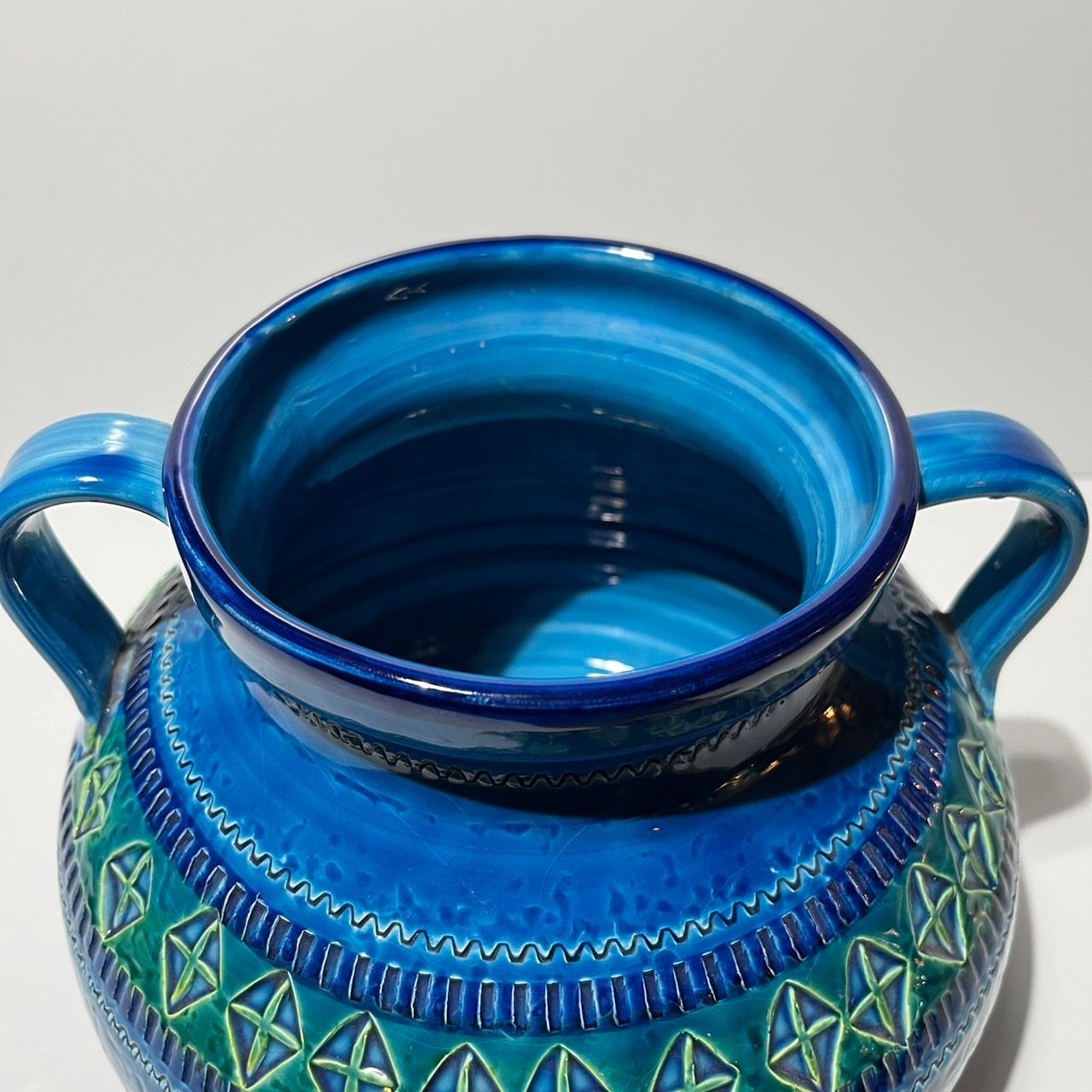 Vintage FLAVIA BITOSSI Rimini Blue Series Flower Vase Made In