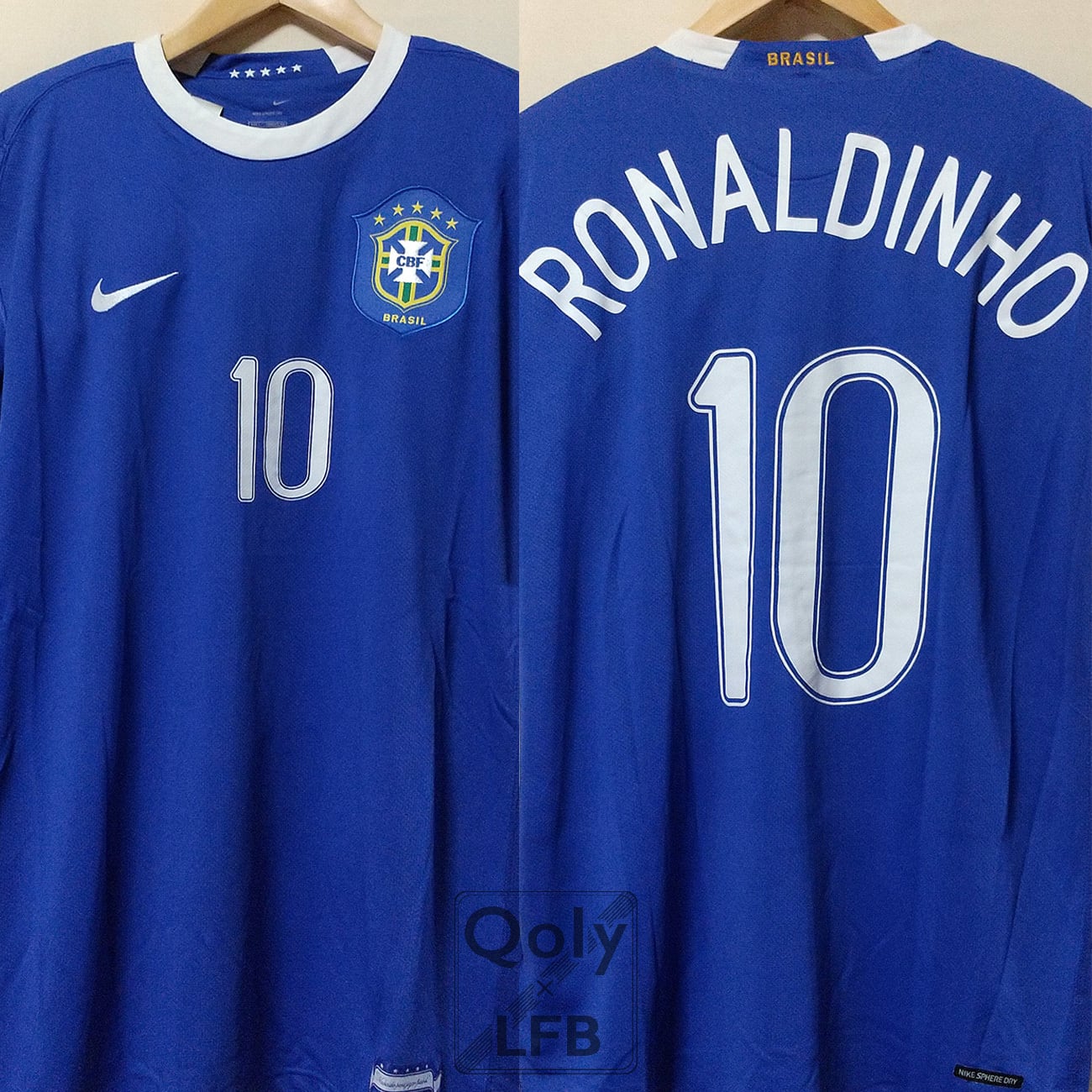 ブラジル代表 2006 Nike アウェイ半袖 ユニフォーム #10 RONALDINHO