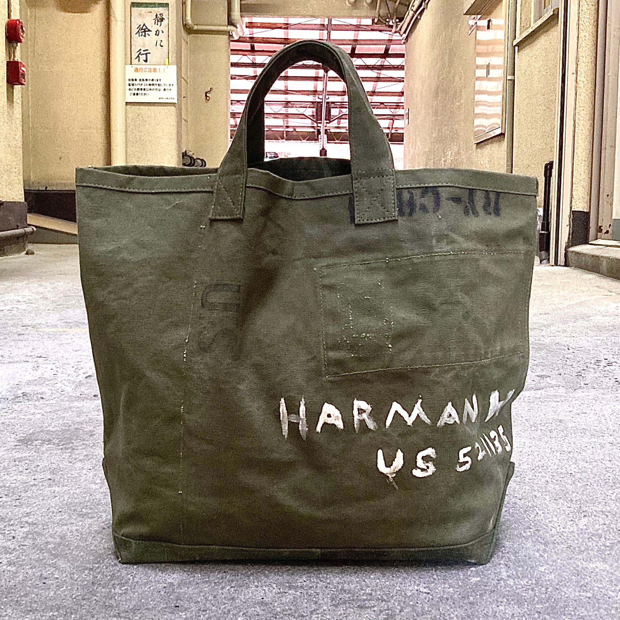 ハンドメイド トートバッグ ダッフルバッグ US ARMY ビンテージ