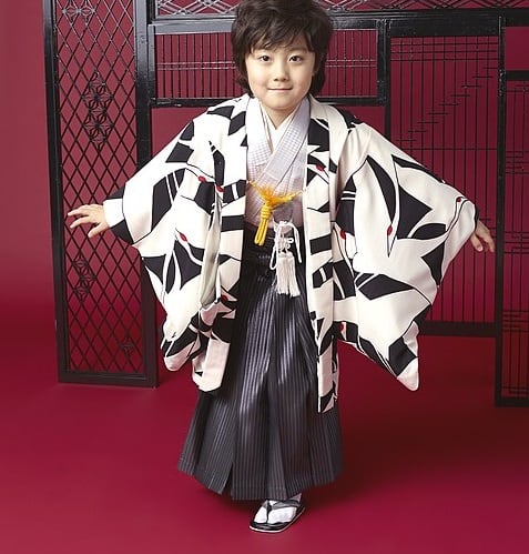 レンタル】七五三着物 5歳 男の子 ひさかたろまん 白 【G1-E12(1149