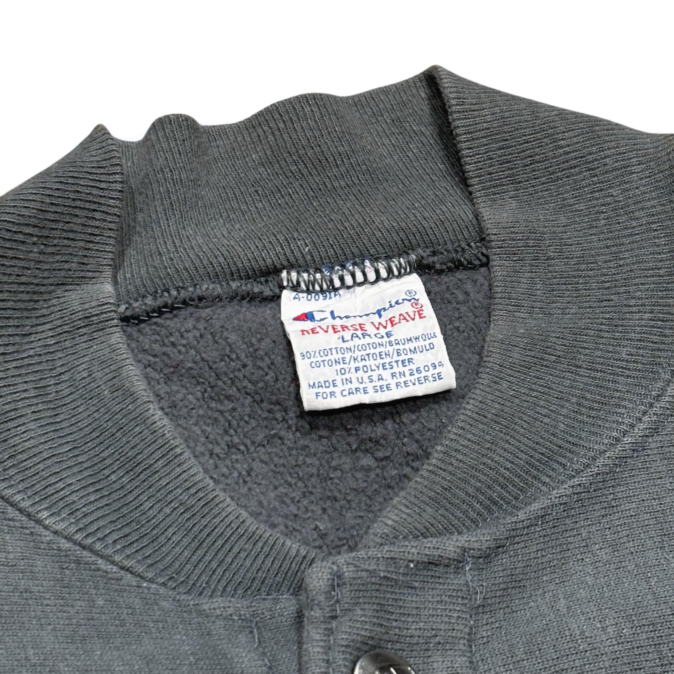90's USA製 Champion Reverse Weave Snap Sweat Cardigan L