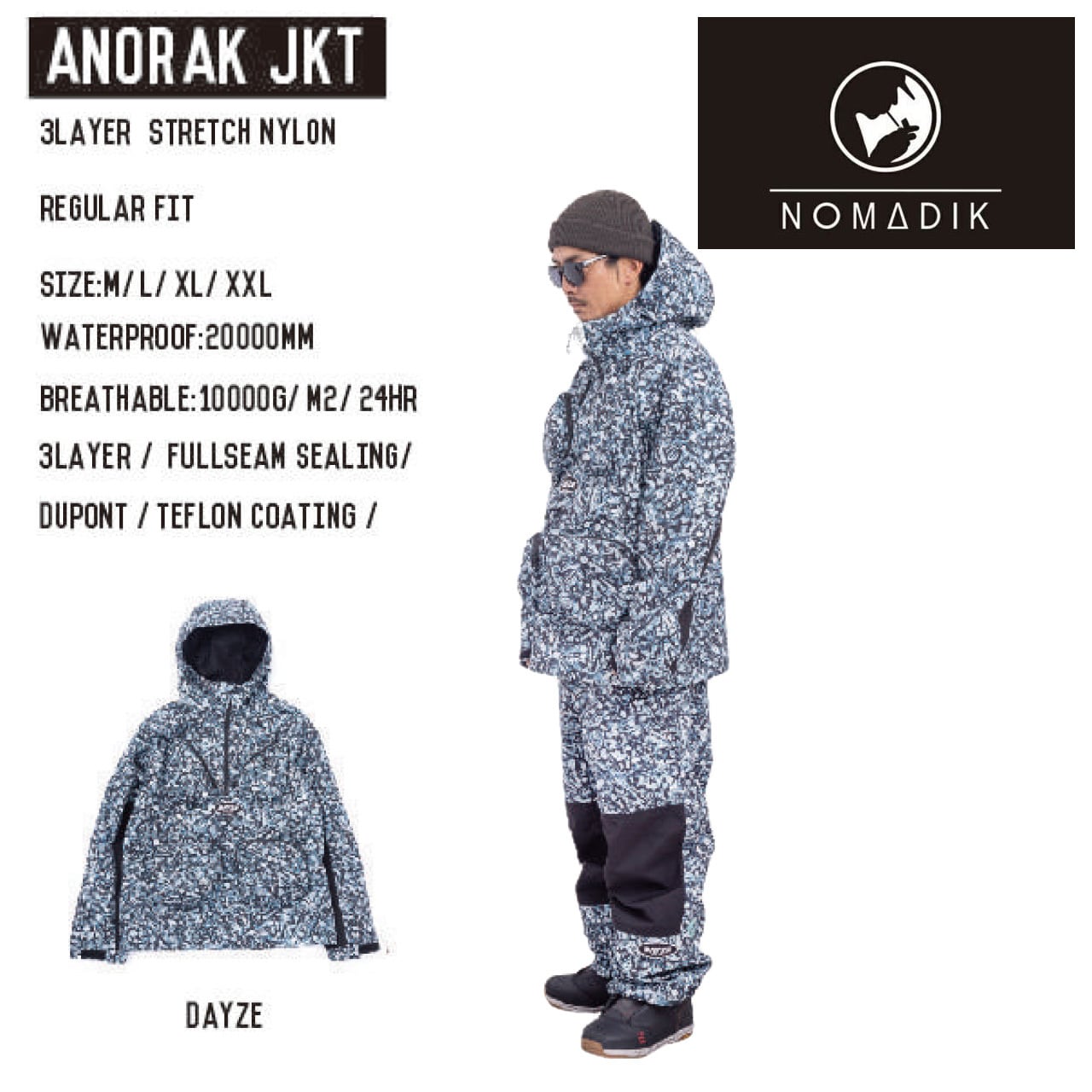 23-24 NOMADIK ANORAK JKT スノーボード ウェア ノマディック