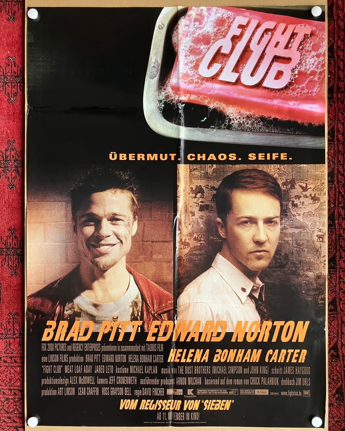 1999「Fight Club」ドイツ版映画ポスター A1 Size | woodmarquee