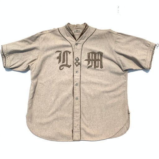 20's 30's M&H SPORTSMEN'S OUTFITTERS ウールベースボールシャツ 立ち