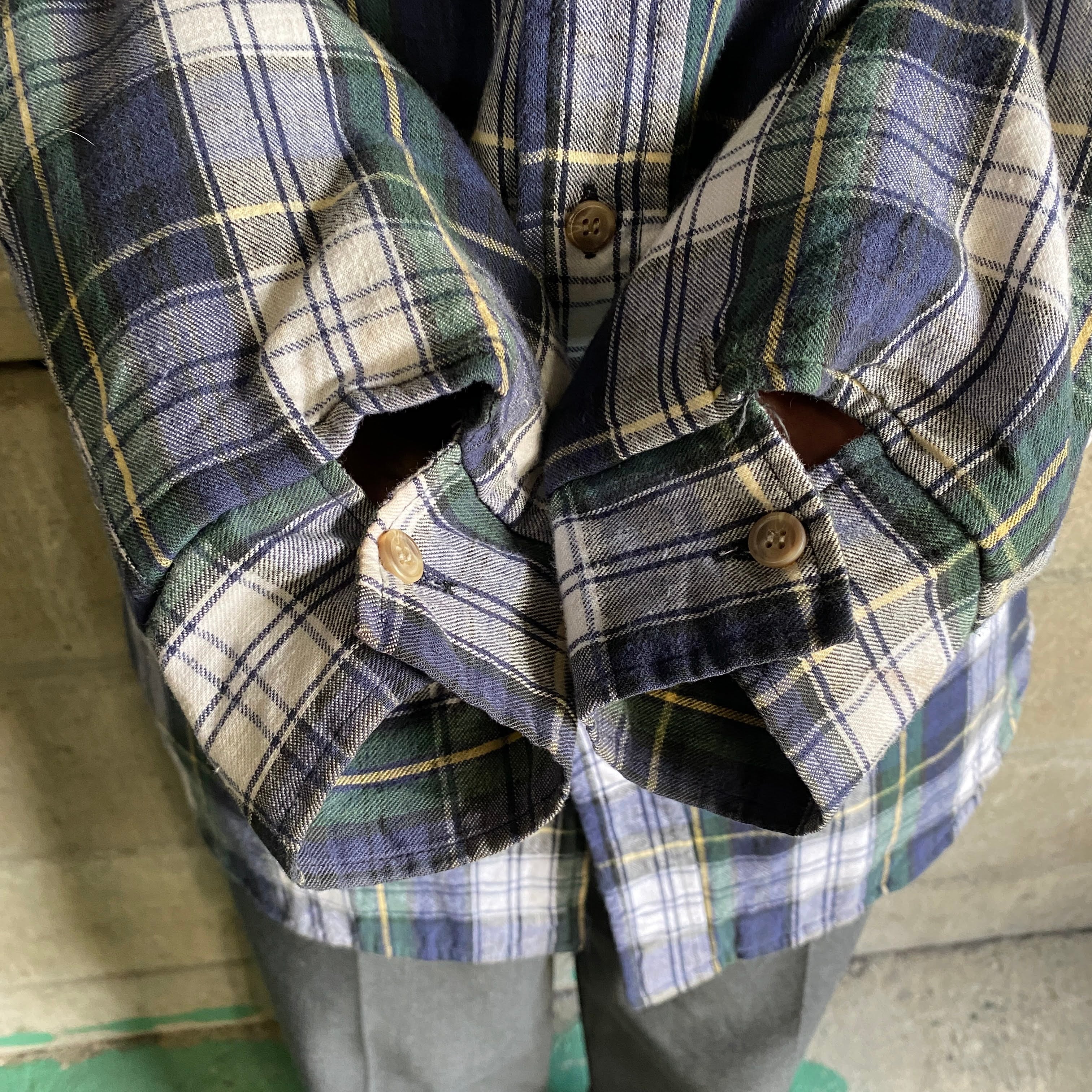 80年代 WOOLRICH ウールリッチ チェック 中綿キルティング ネルシャツ