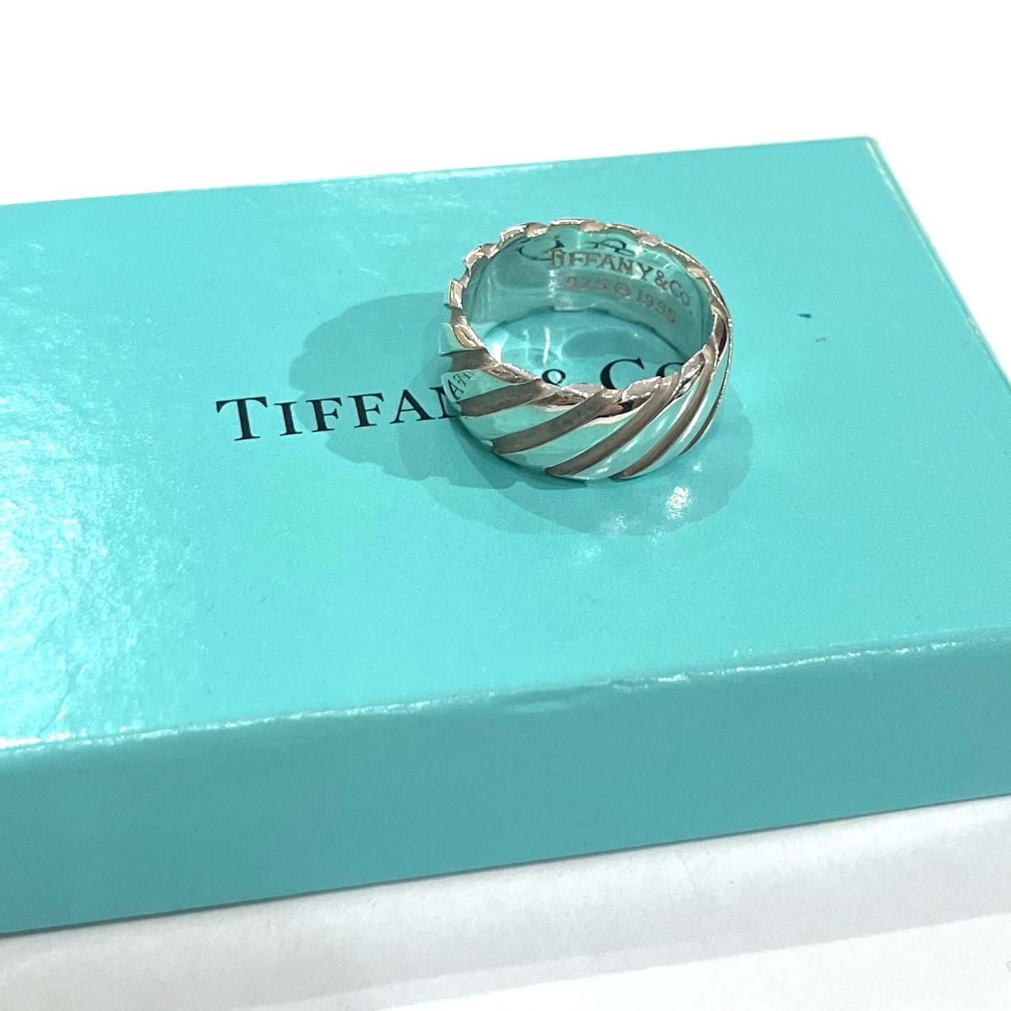 TIFFANY&CO】2090 ツイストデザイン シルバーリング12号スターリング