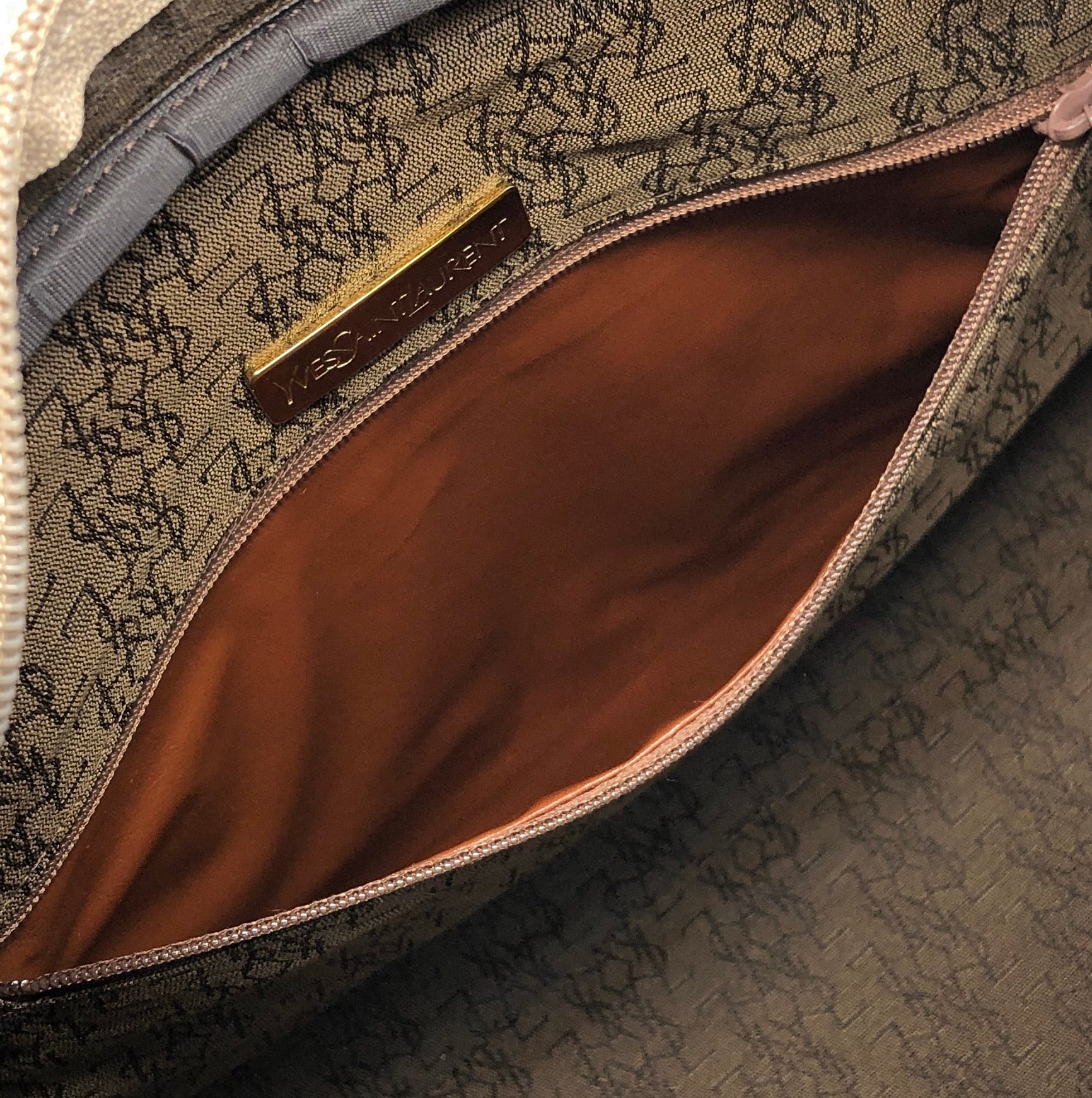 Yves Saint Laurent イヴ・サンローラン ボストンバッグ ベージュ YSL