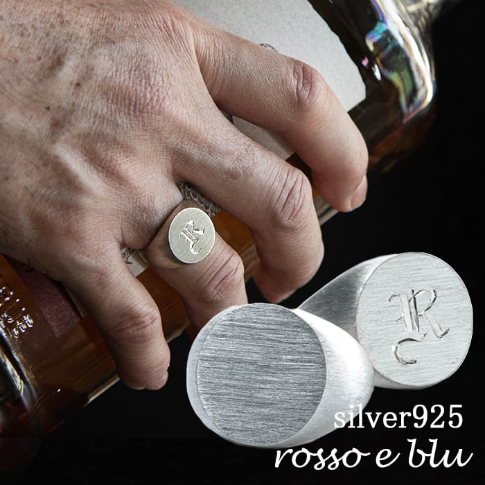signet ring 16～22号 メンズ シグネットリング インダイリング 縦丸