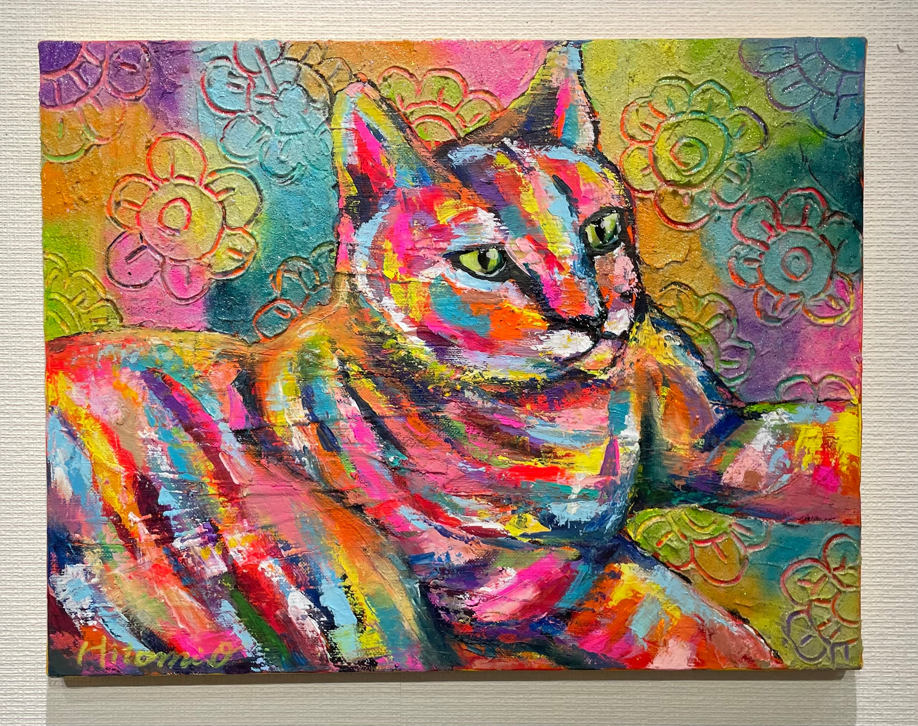 A-73/24】人物画 女性画 アクリル画 原画 絵画 現代アート キャンバス