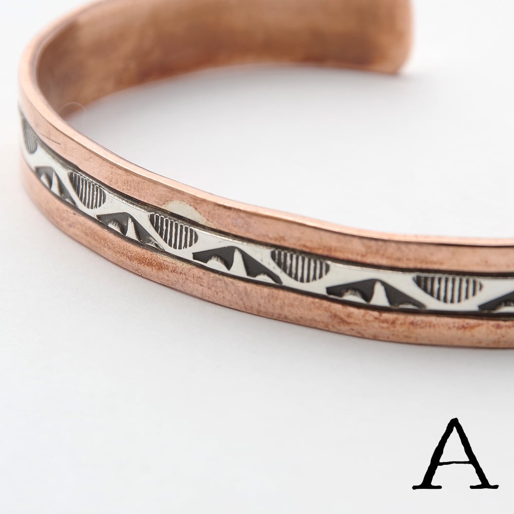 INDIAN JEWELRY インディアンジュエリー】Navajo copper×silver Bangle