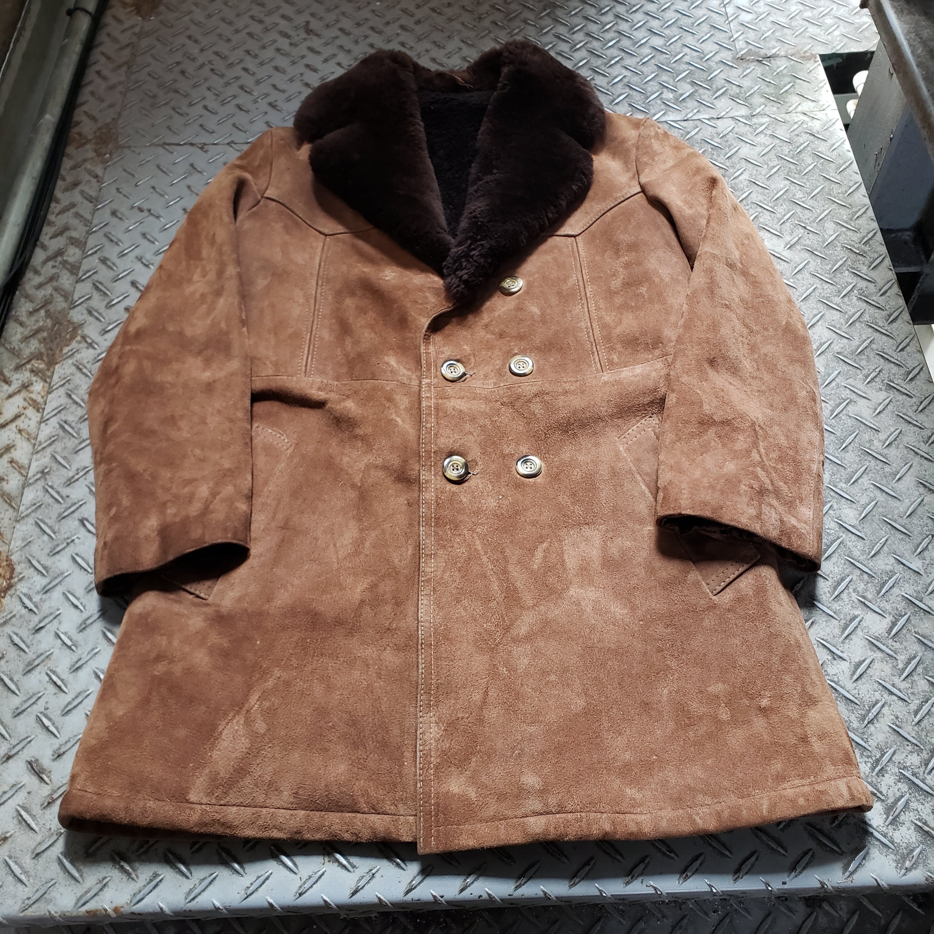 80s Euro Vintage Mouton Ranch Coat ムートンランチコート UKパンク