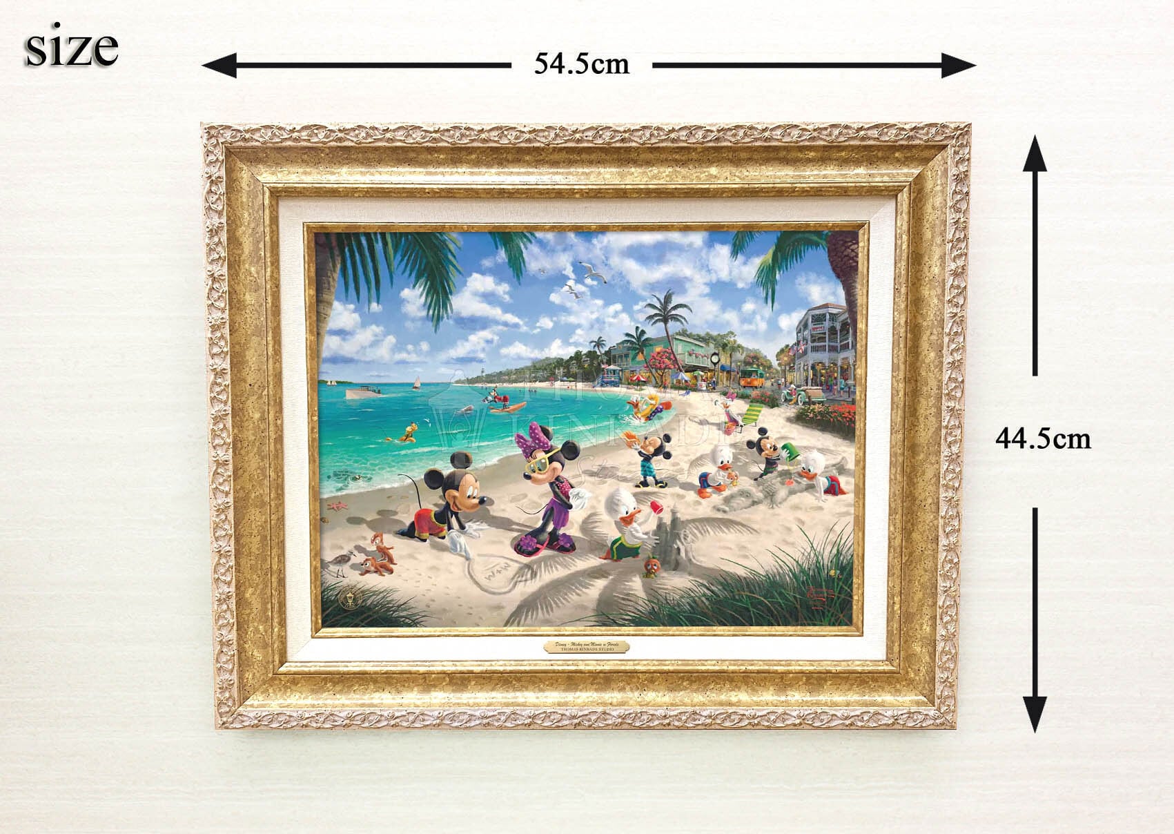 ディズニー絵画「ミッキー＆ミニー/イン フロリダ」作品証明書 展示用