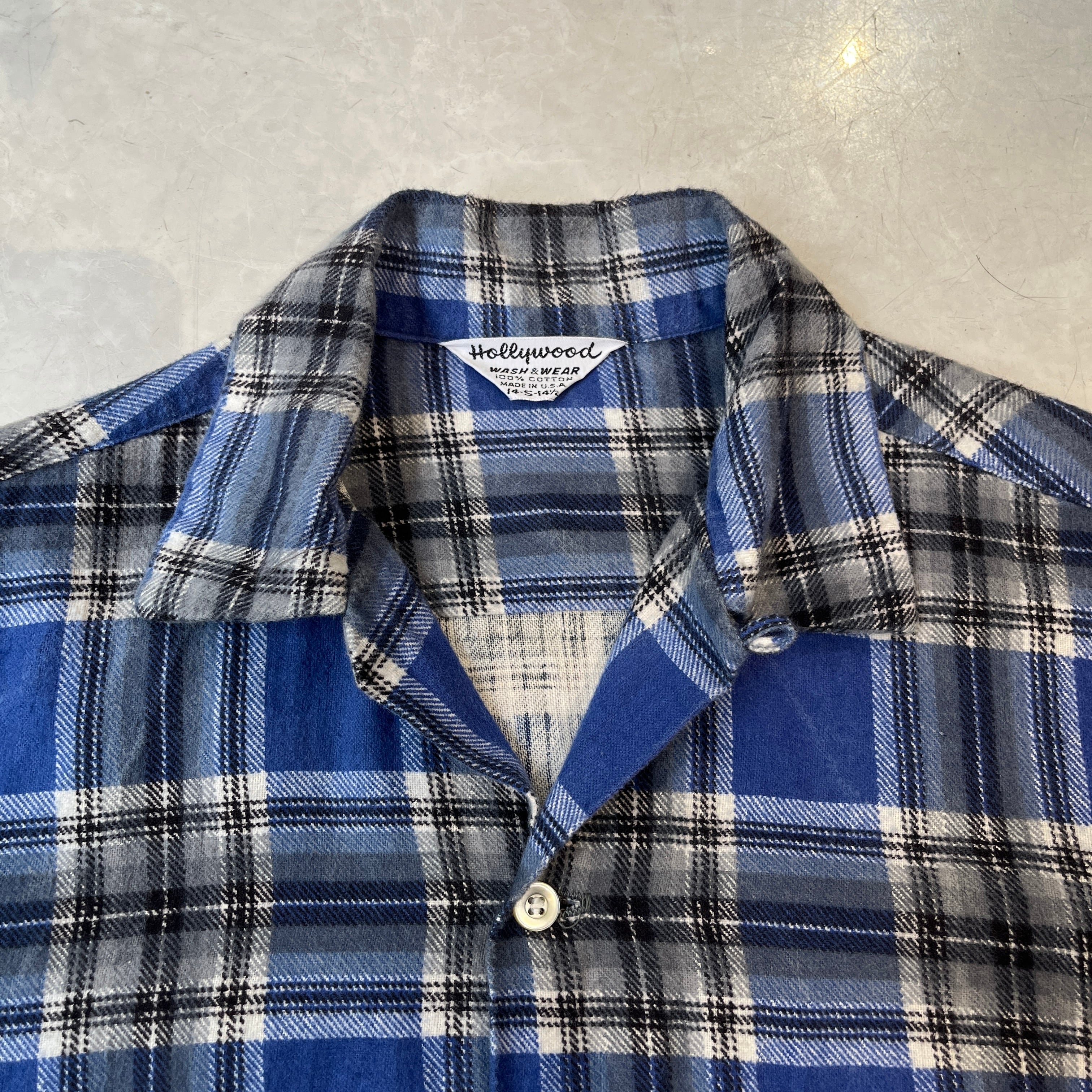 50s HollyWood Printnell Shirt 50年代 ハリウッド プリントネルシャツ