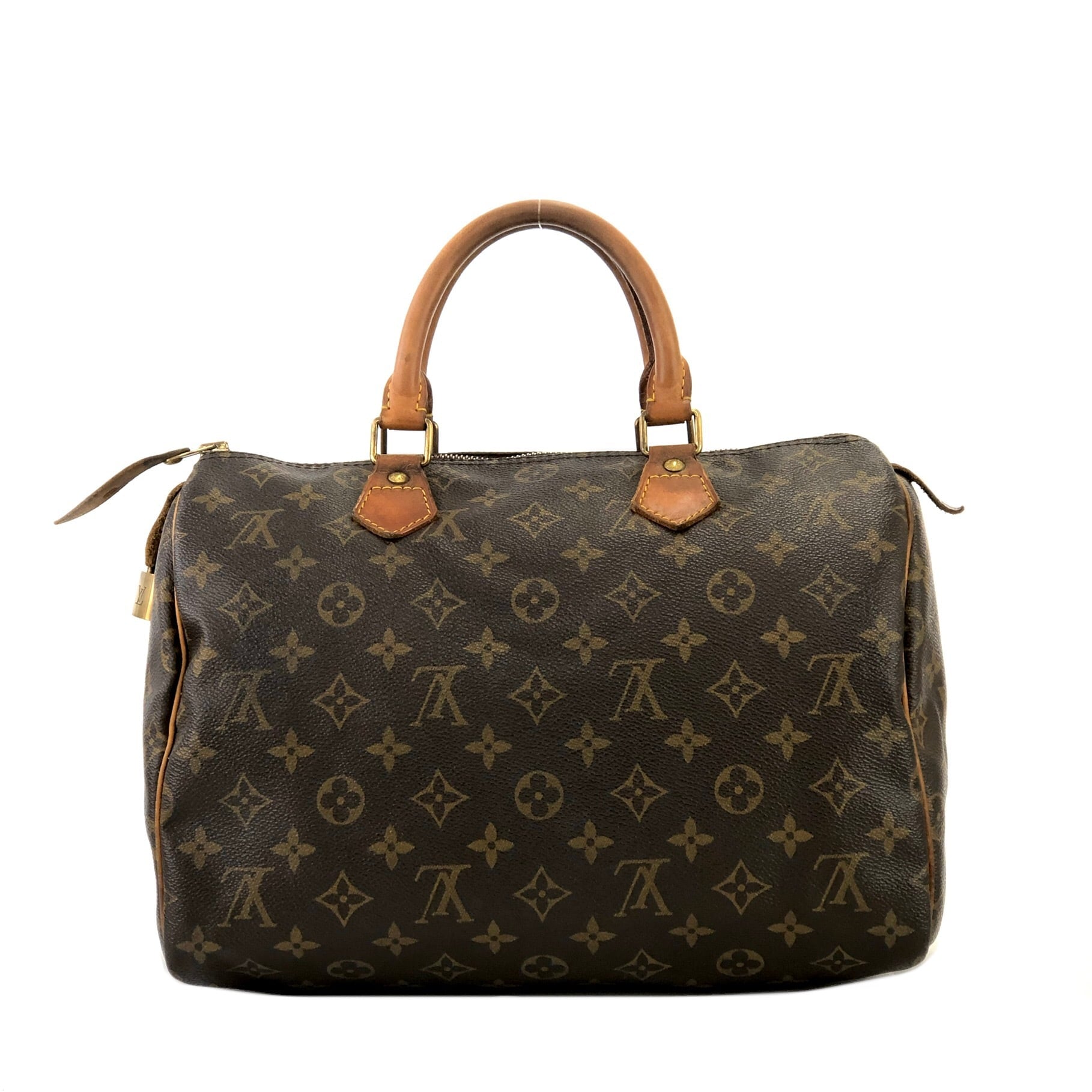 LOUIS VUITTON ルイ ヴィトン モノグラム PVC×レザー スピーディ35