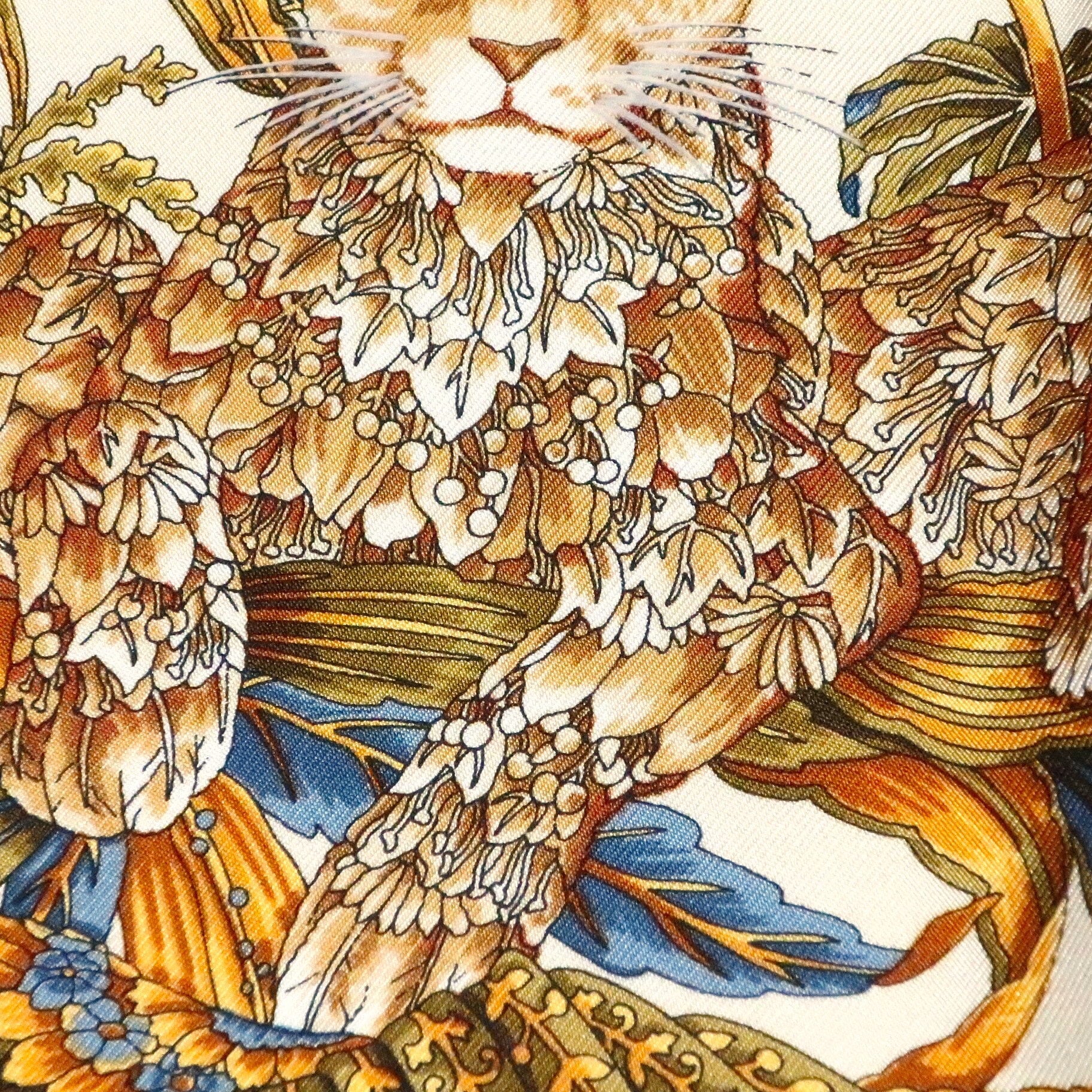 フェラガモ Salvatore Ferragamo/スカーフ 黄土色 カラフル アニマル柄