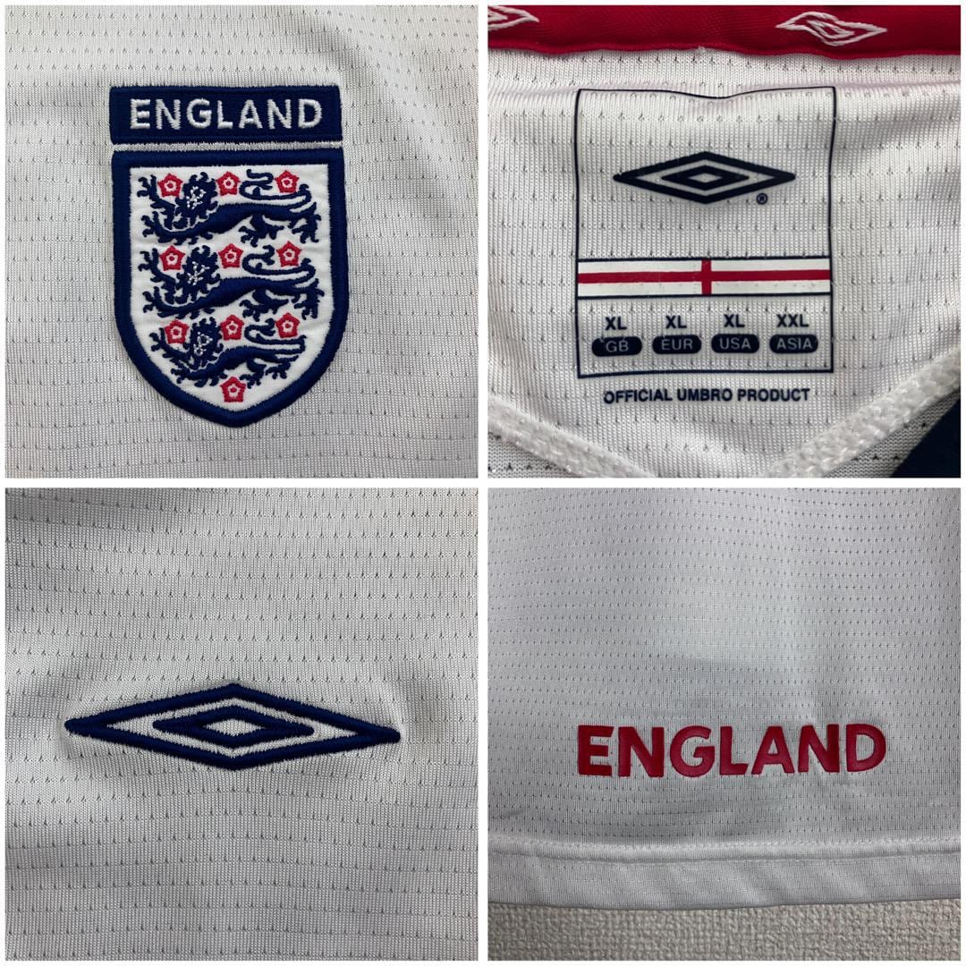 アンブロ イングランド代表 サッカーシャツ 00s 白 紺 赤 2XL 9560 | fuufu