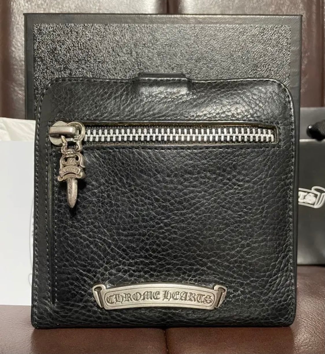 廃盤】 CHROME HEARTS クロムハーツ スクエアボタン ビルウォレット