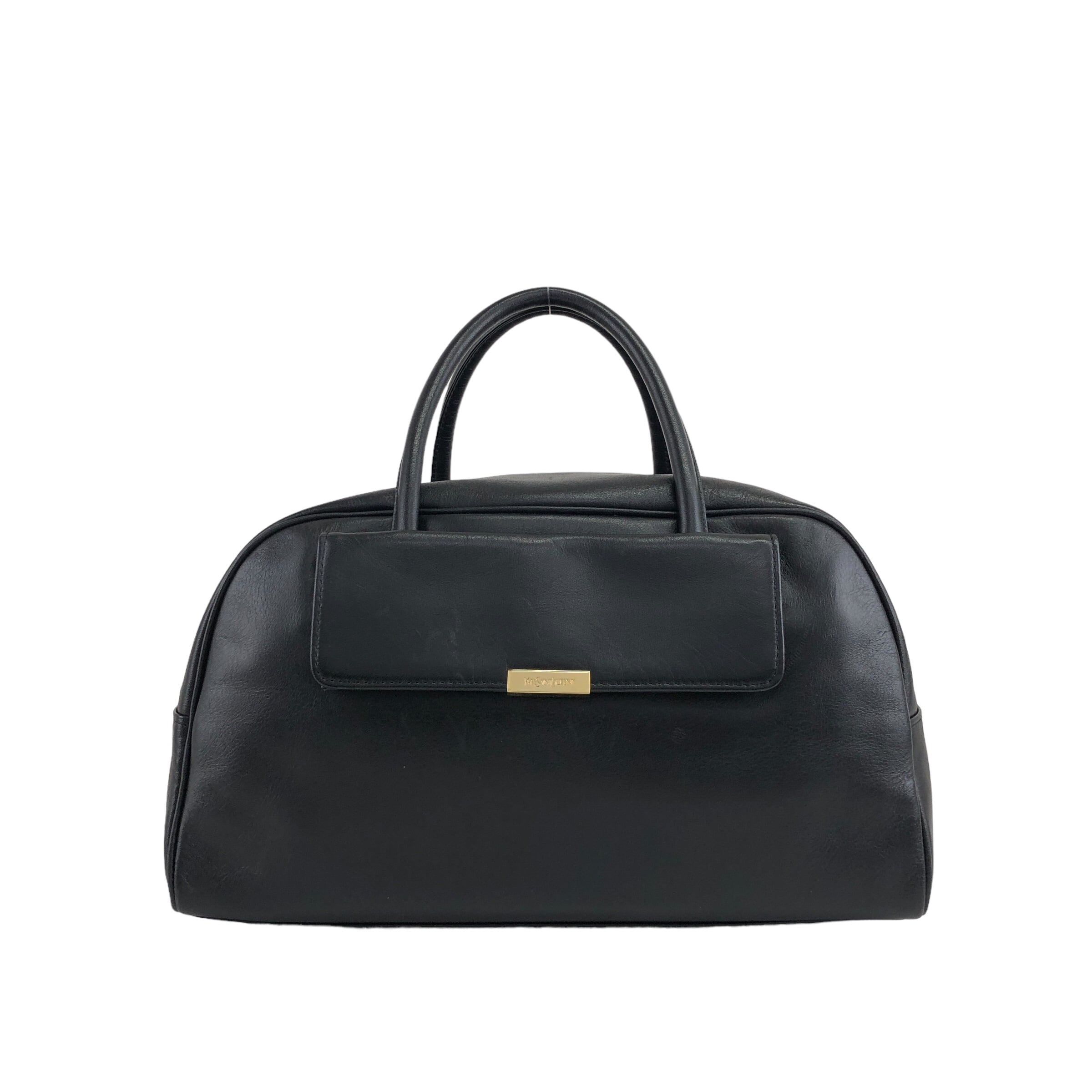 Yves Saint Laurent イヴ・サンローラン ボストンバッグ ブラック ロゴ