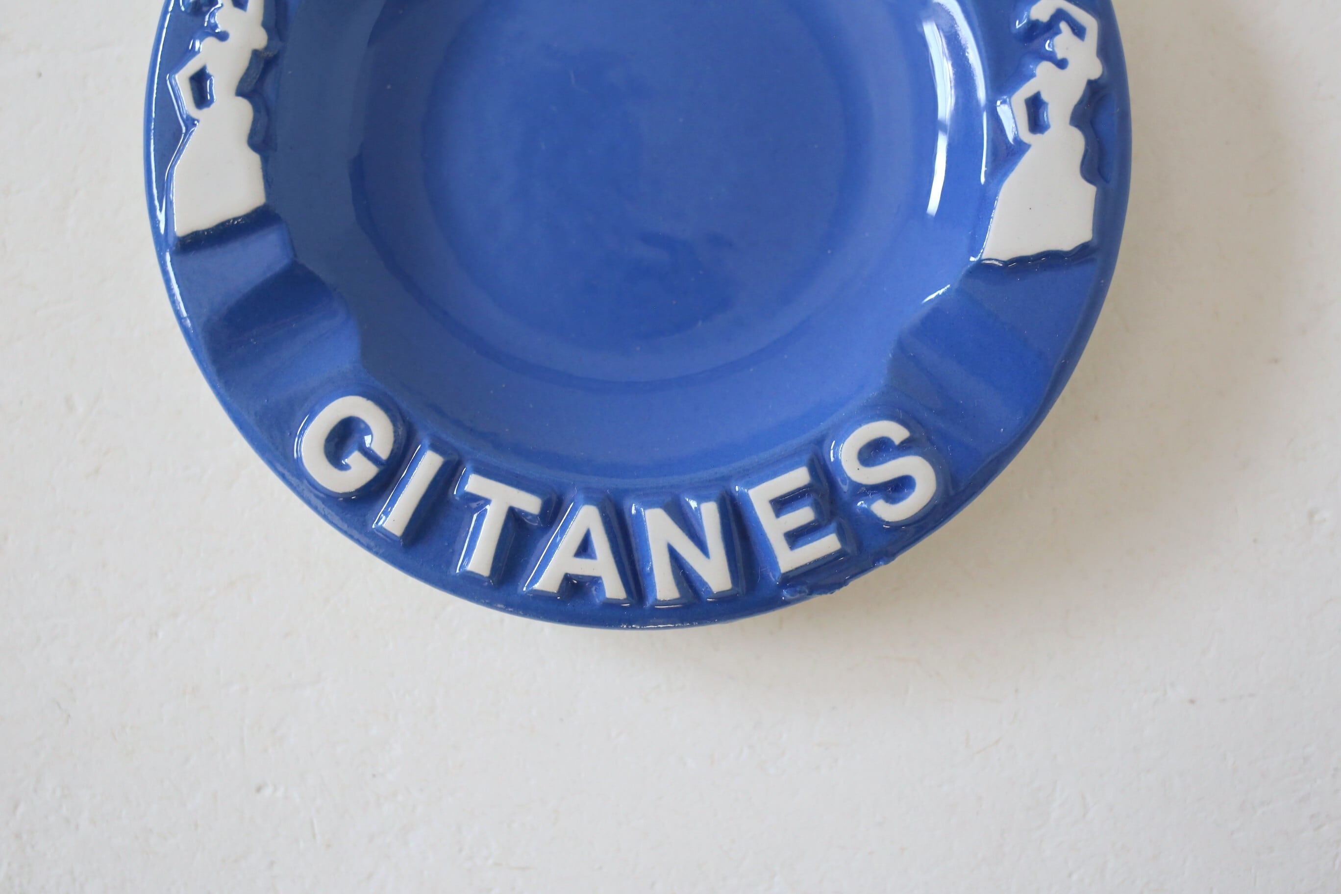 フランス アンティーク ヴィンテージ GITANES ジタン 灰皿 薄型 N