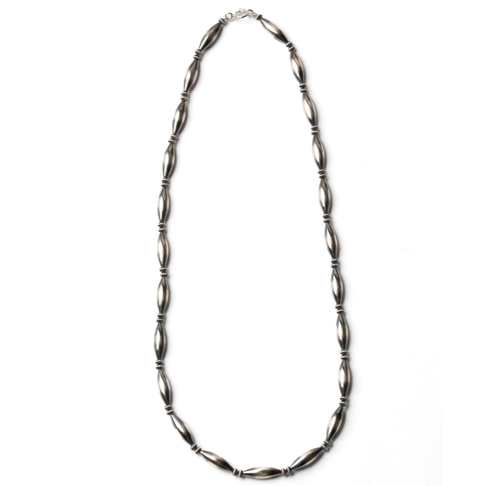 navajo pearl ナバホ パール ネックレス 楕円 ライス シルバー925