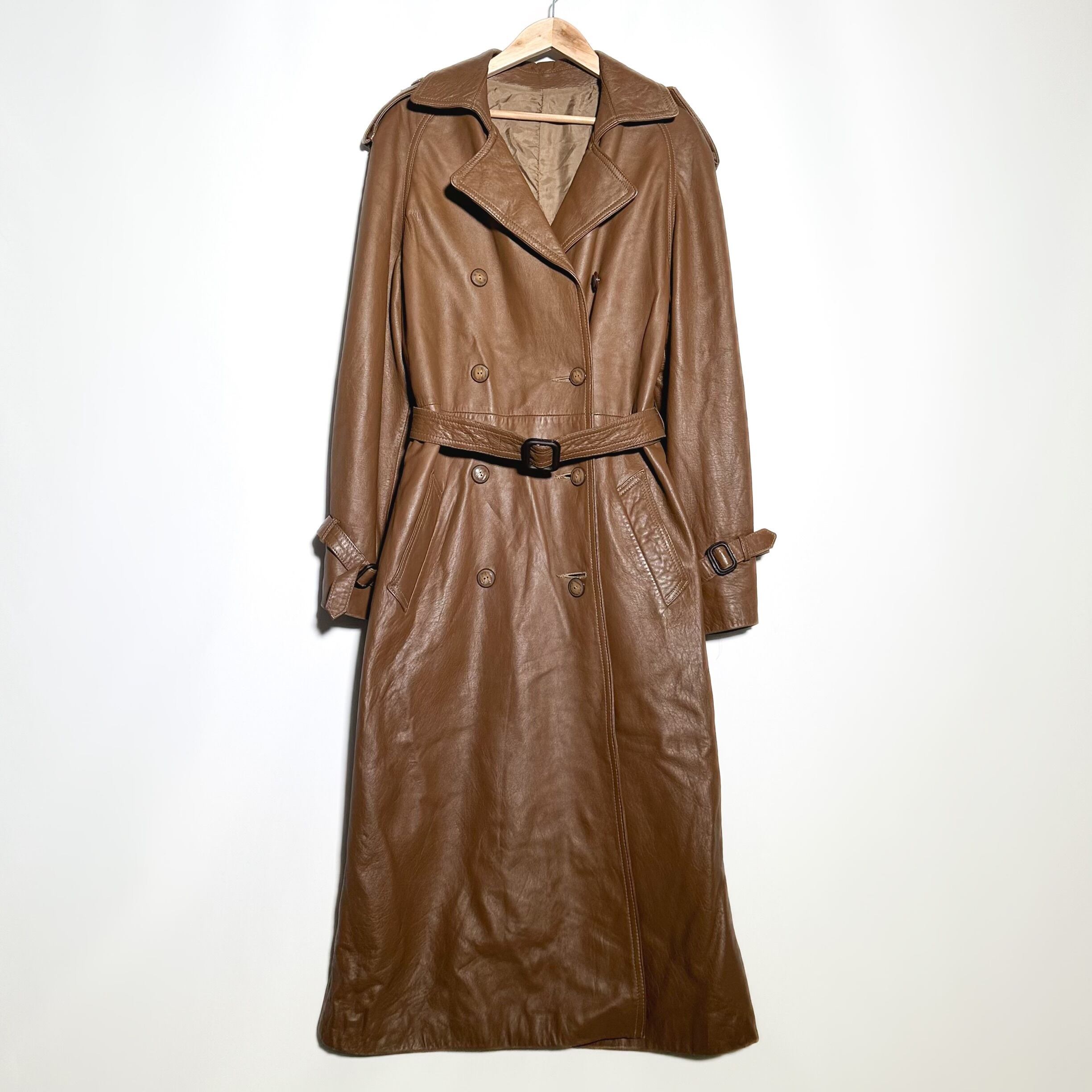 M.I.C CUIR】vintage long leather coat M.I.C CUIR フランス軍 レザー