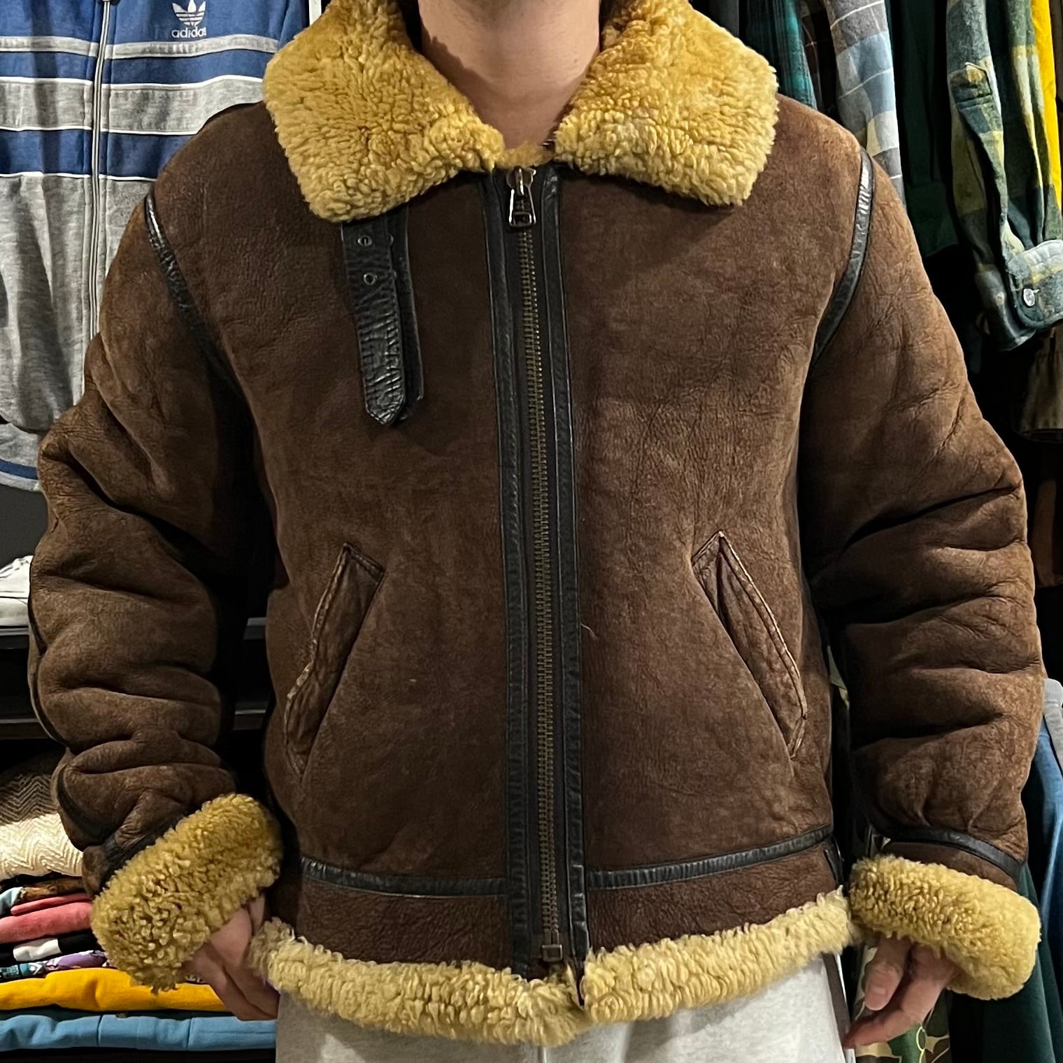 90s FEDELESS MILITARY INC B-3 TYPE mouton Jacket | MASEA