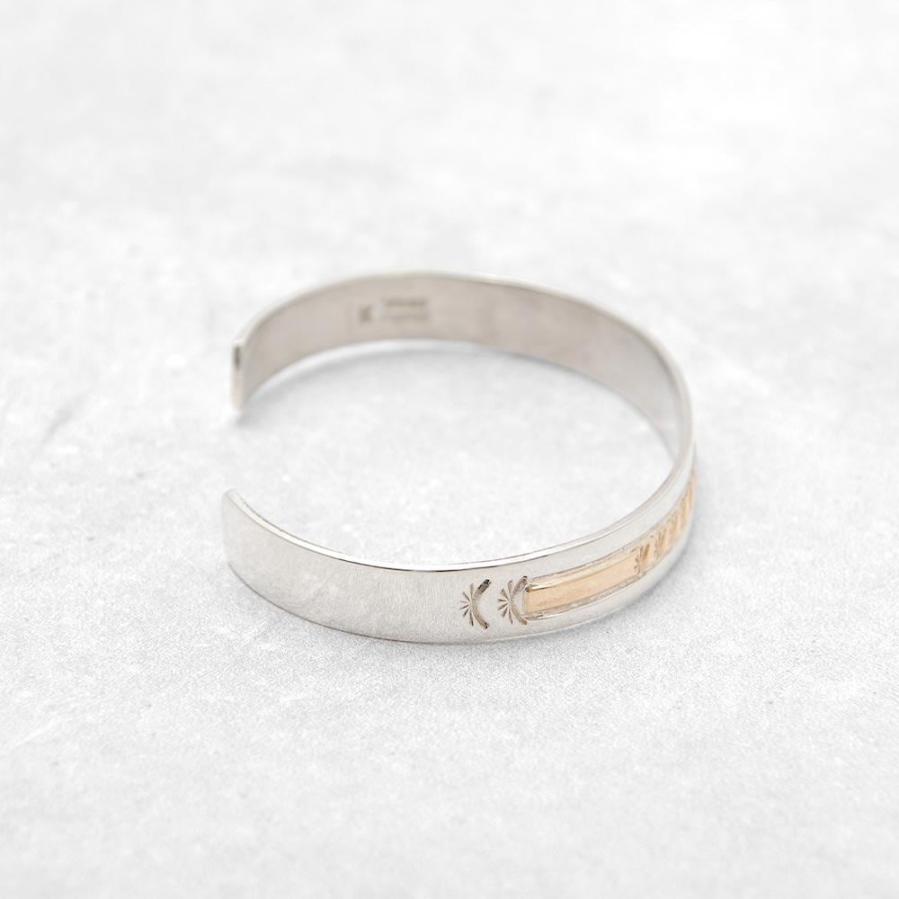 INDIAN JEWELRY インディアンジュエリー】Navajo Silver×14KGF Bangle