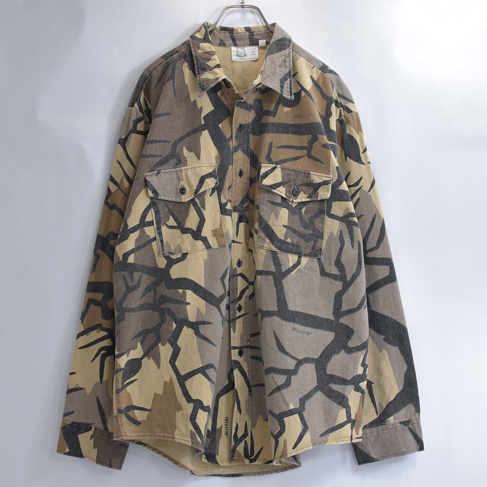 90s アメリカ製 PREDATOR CAMOUFRAGE プレデターカモ シャモアクロス