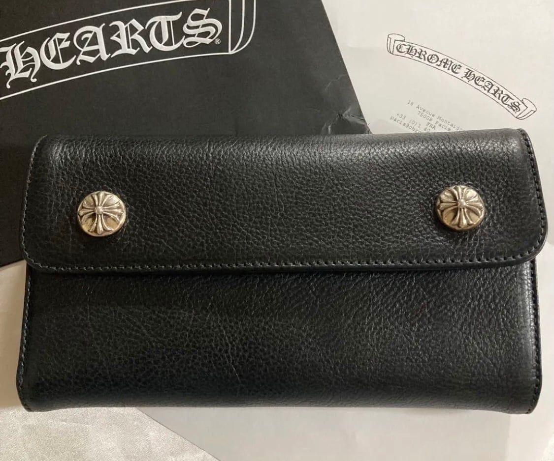 クロムハーツ WAVE wallet 長財布 ウェーブ ヘビーレザー | chromehearts