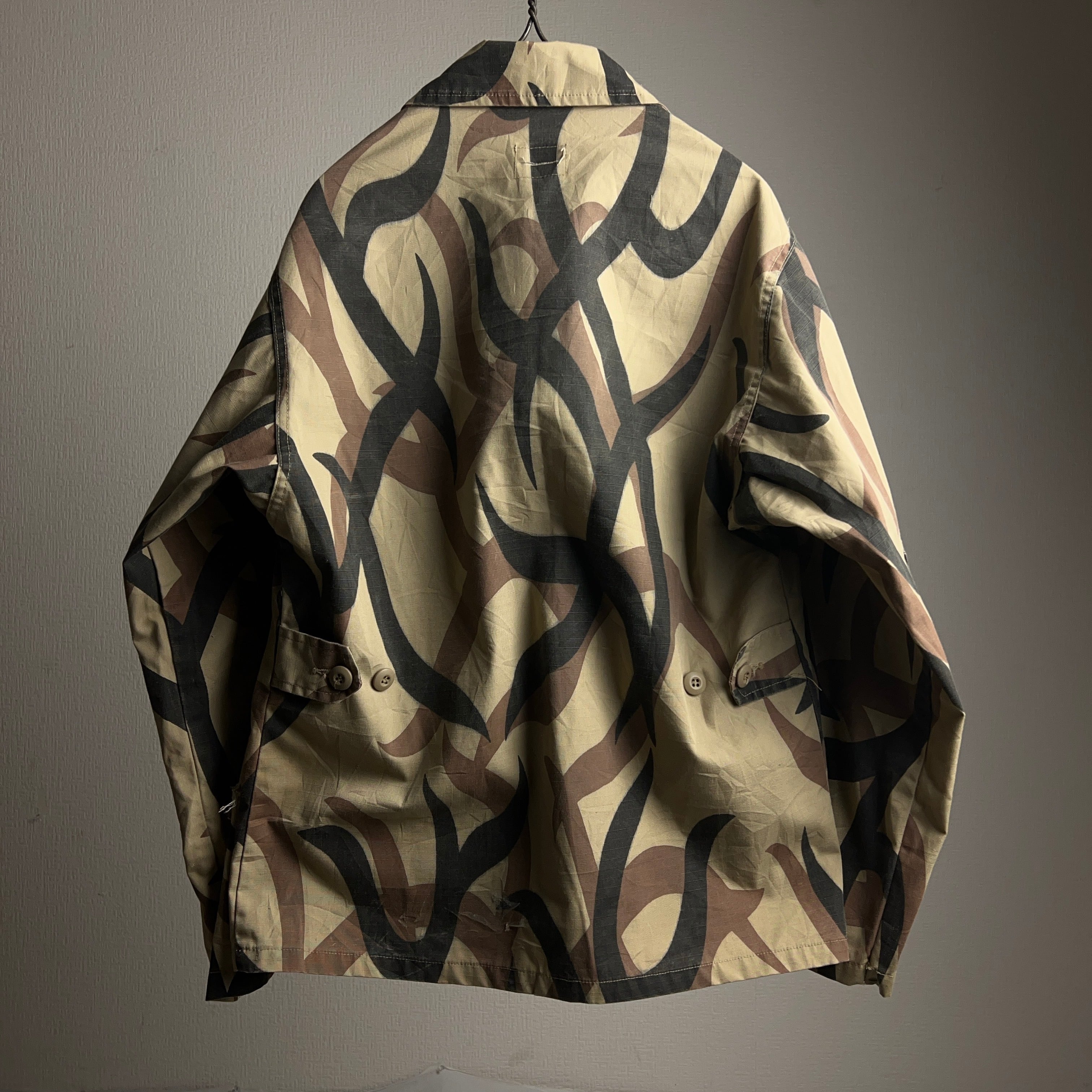 90's Tribal camouflage Combat Coat BDU Jacket ASAT SIZE S 米軍