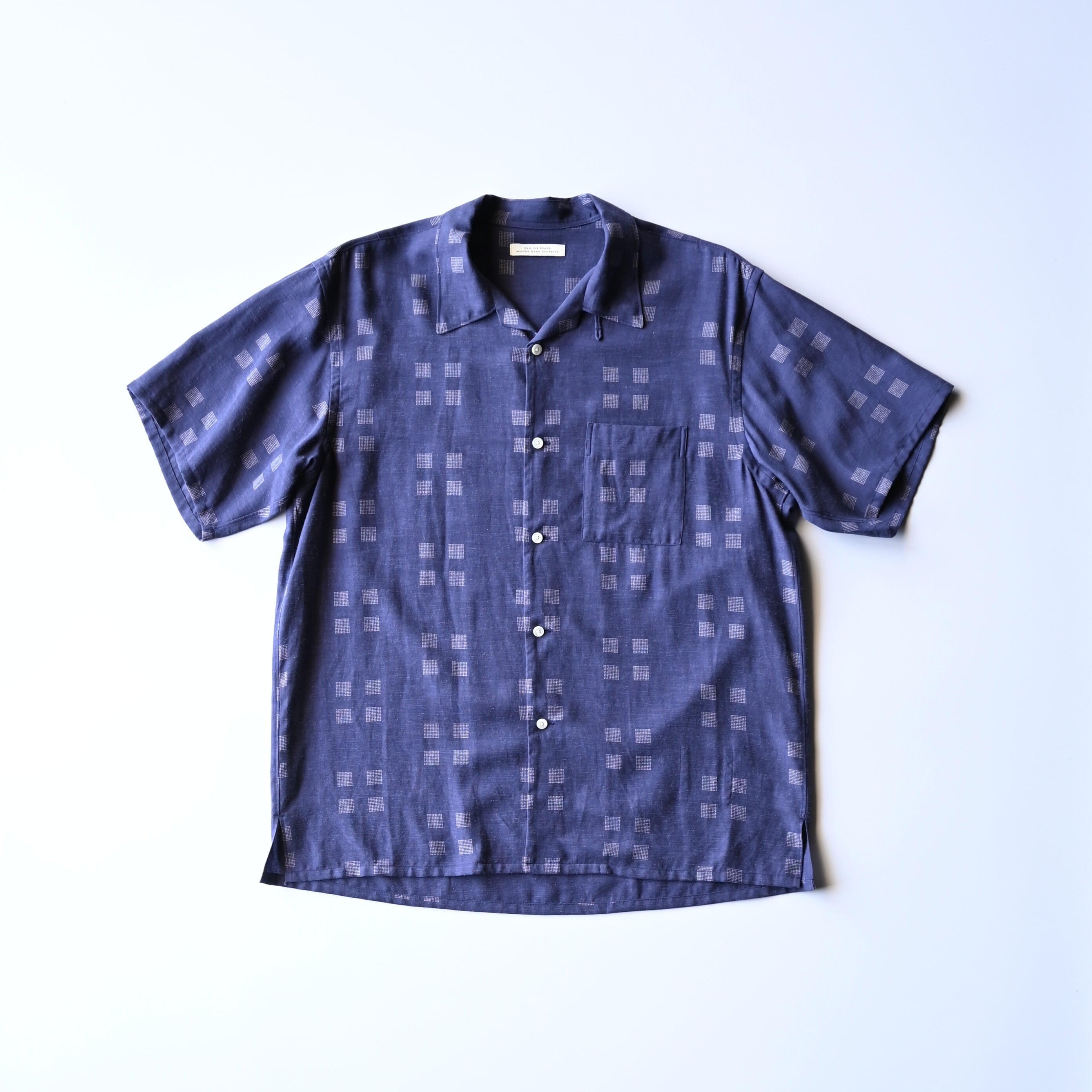 OLD JOE / ORIGINAL PRINTED OPEN COLLAR SHIRTS (Square Dot) Short