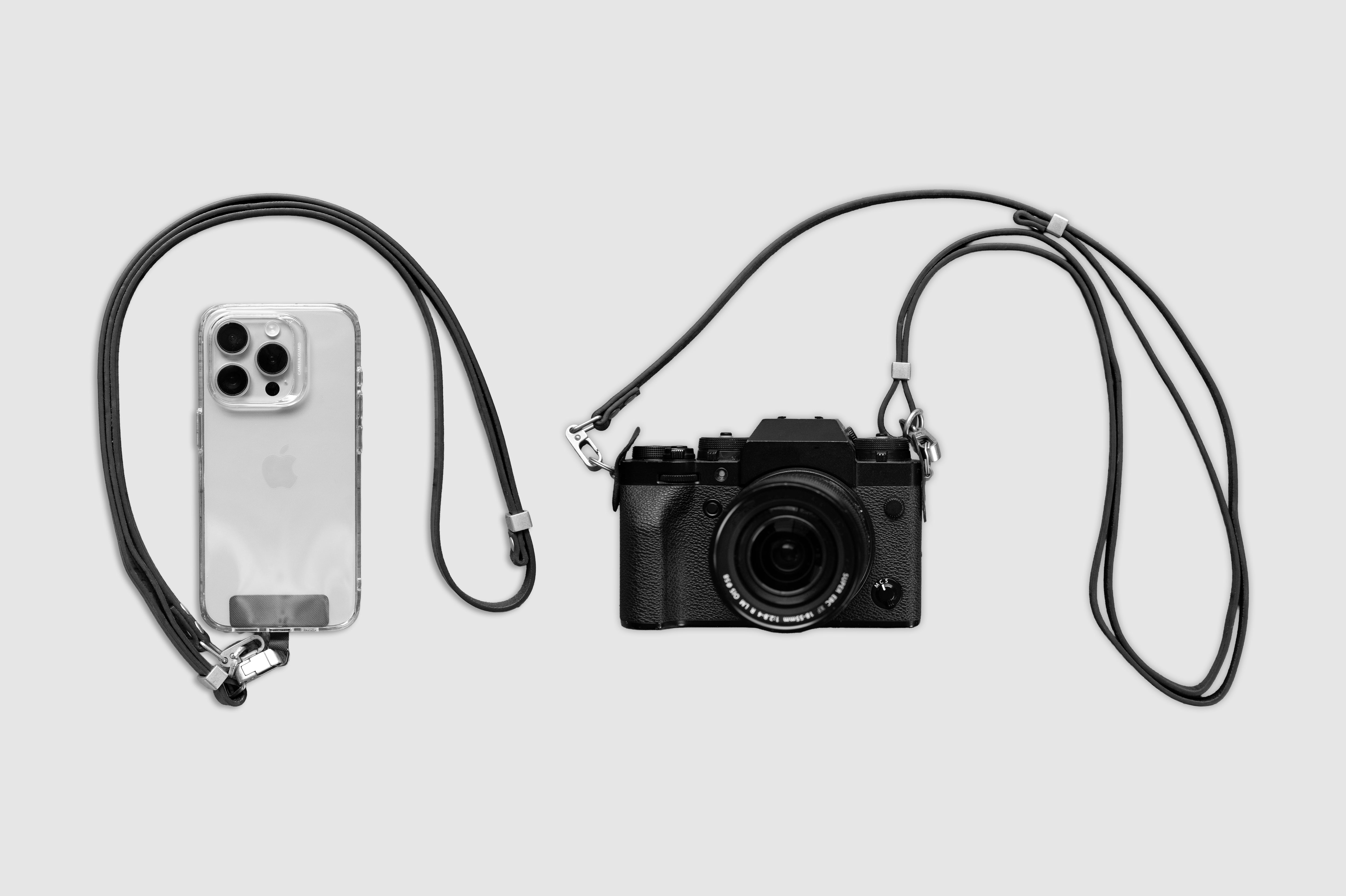 スマホにもカメラにも使える2WAY ストラップ「Leather Long Strap