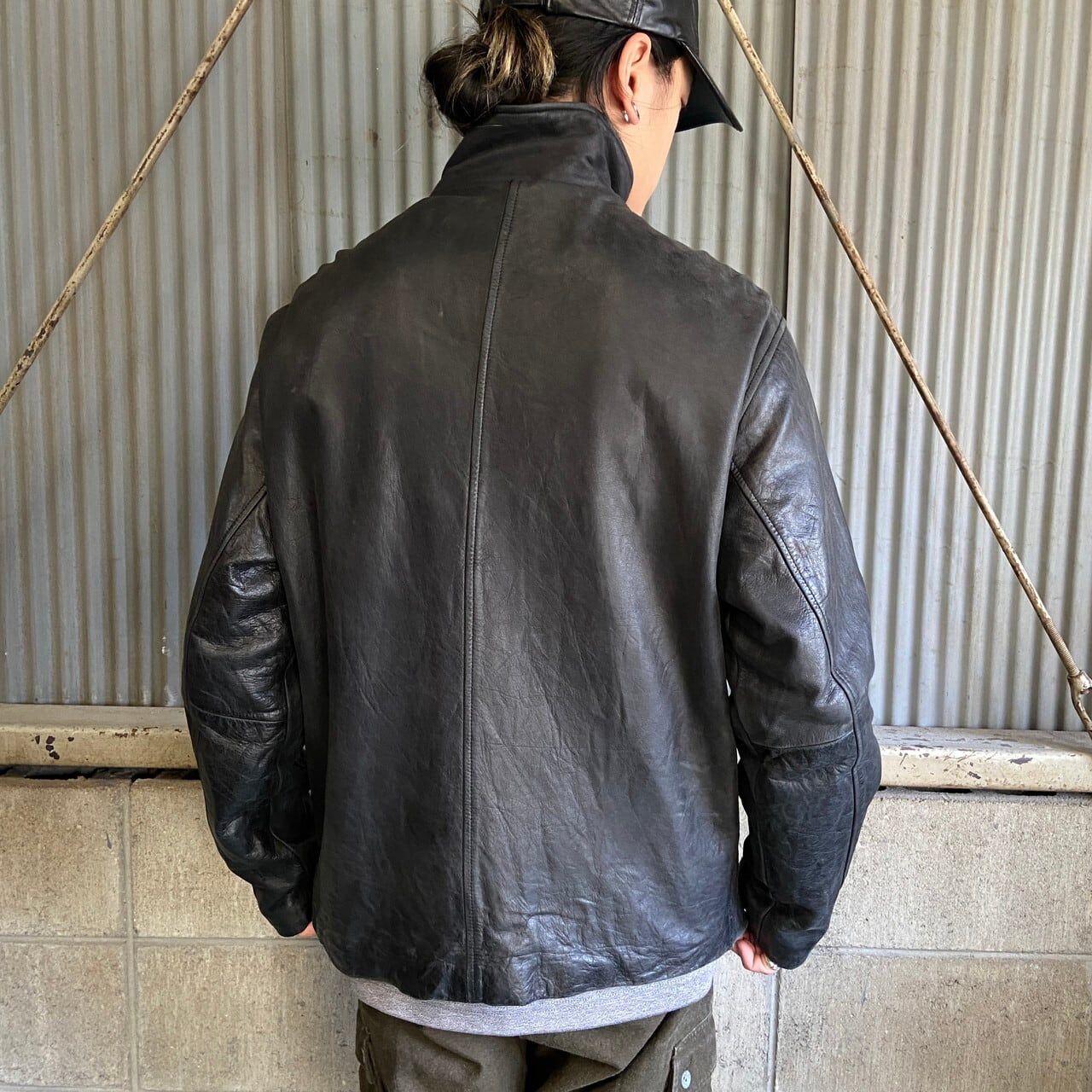 90年代〜 OLD GAP オールドギャップ スタンドカラー シングルレザー