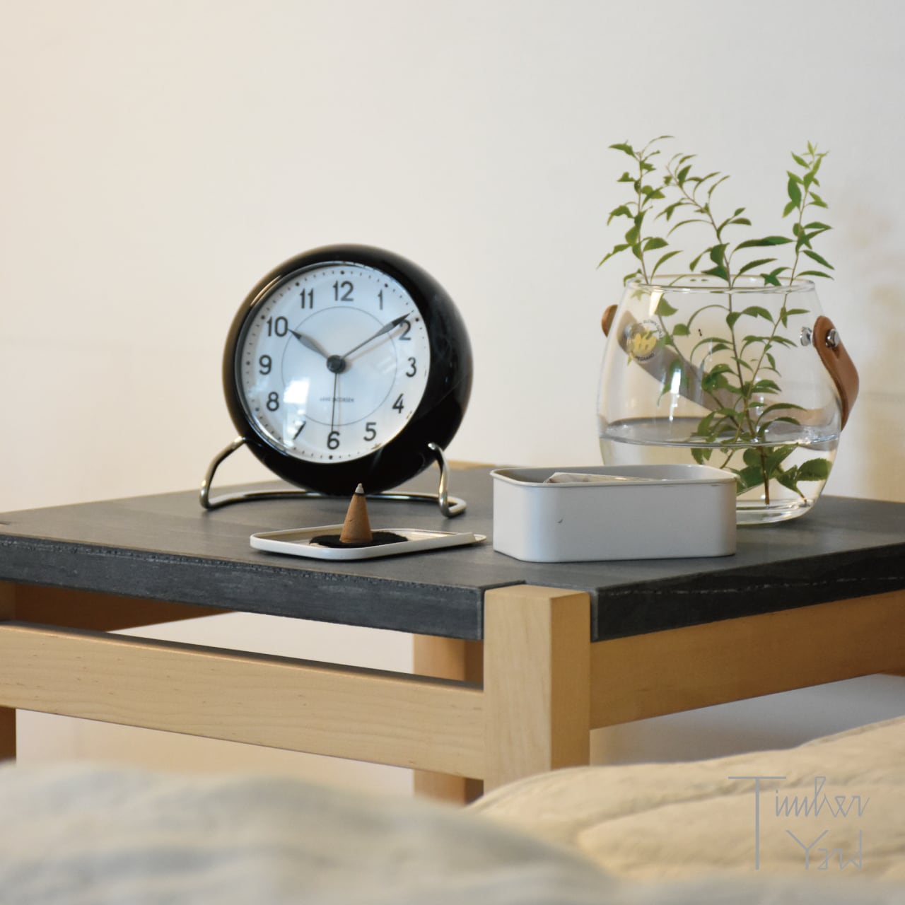 Table Clock / STATION / Black / Φ110mm / アラーム / スヌーズ / LED
